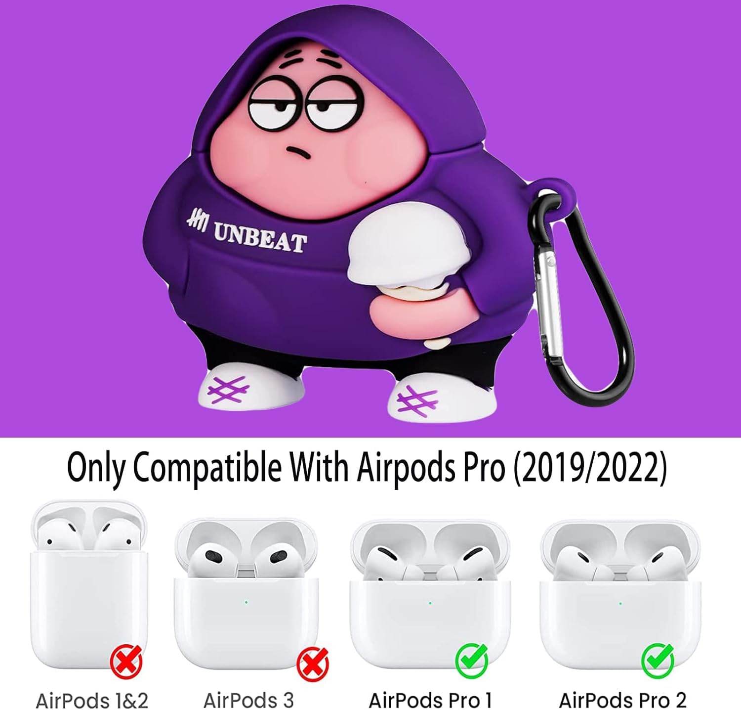 Airpod Pro 2 Cute Cartoon Silicon Case - Unbeat - Guleel