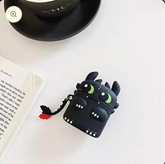 Airpod's Pro Cute Cartoon Silicone Case - Black & Green Monster - Guleel