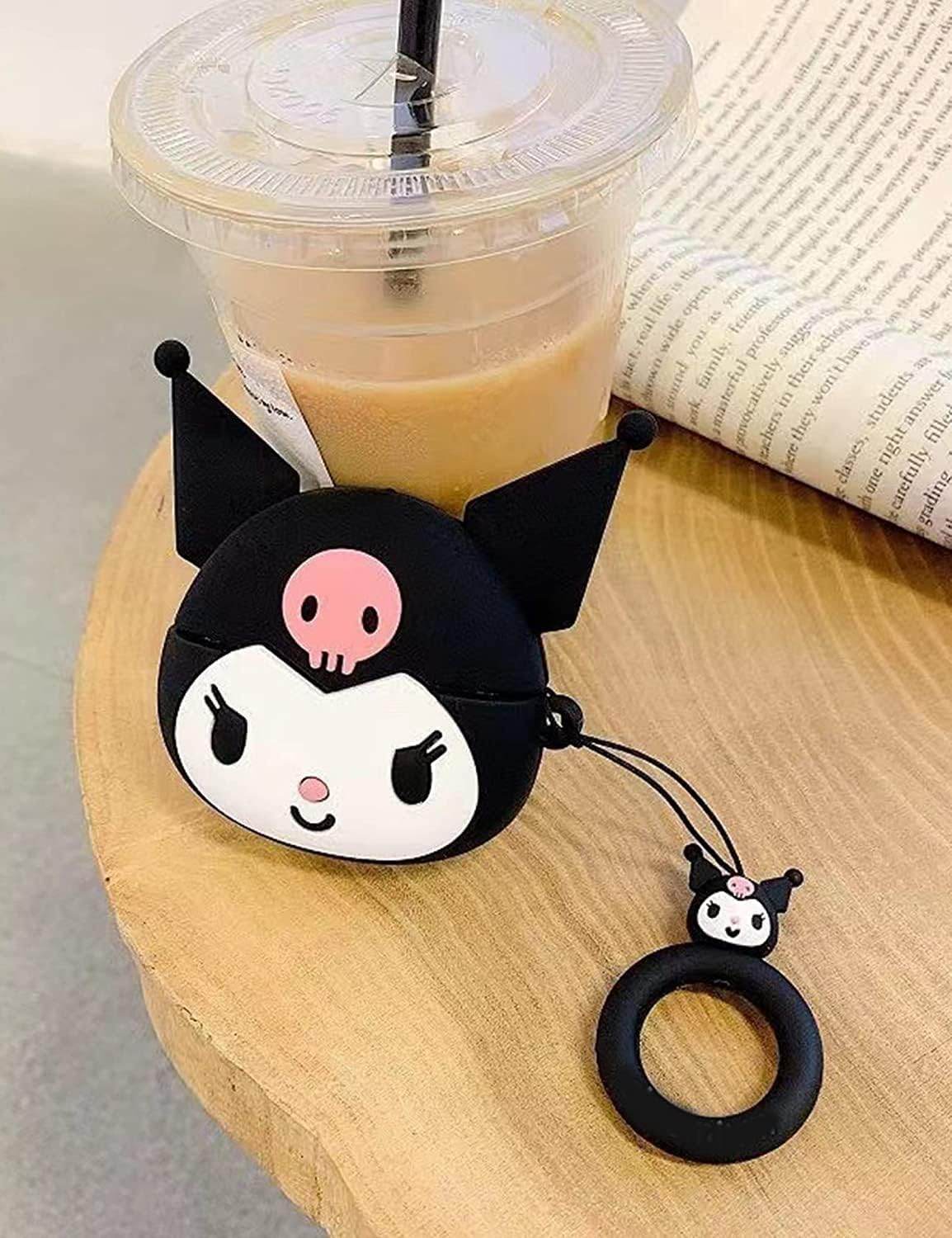 Airpod's Pro Cute Cartoon Silicone Case - Black Pink - Guleel