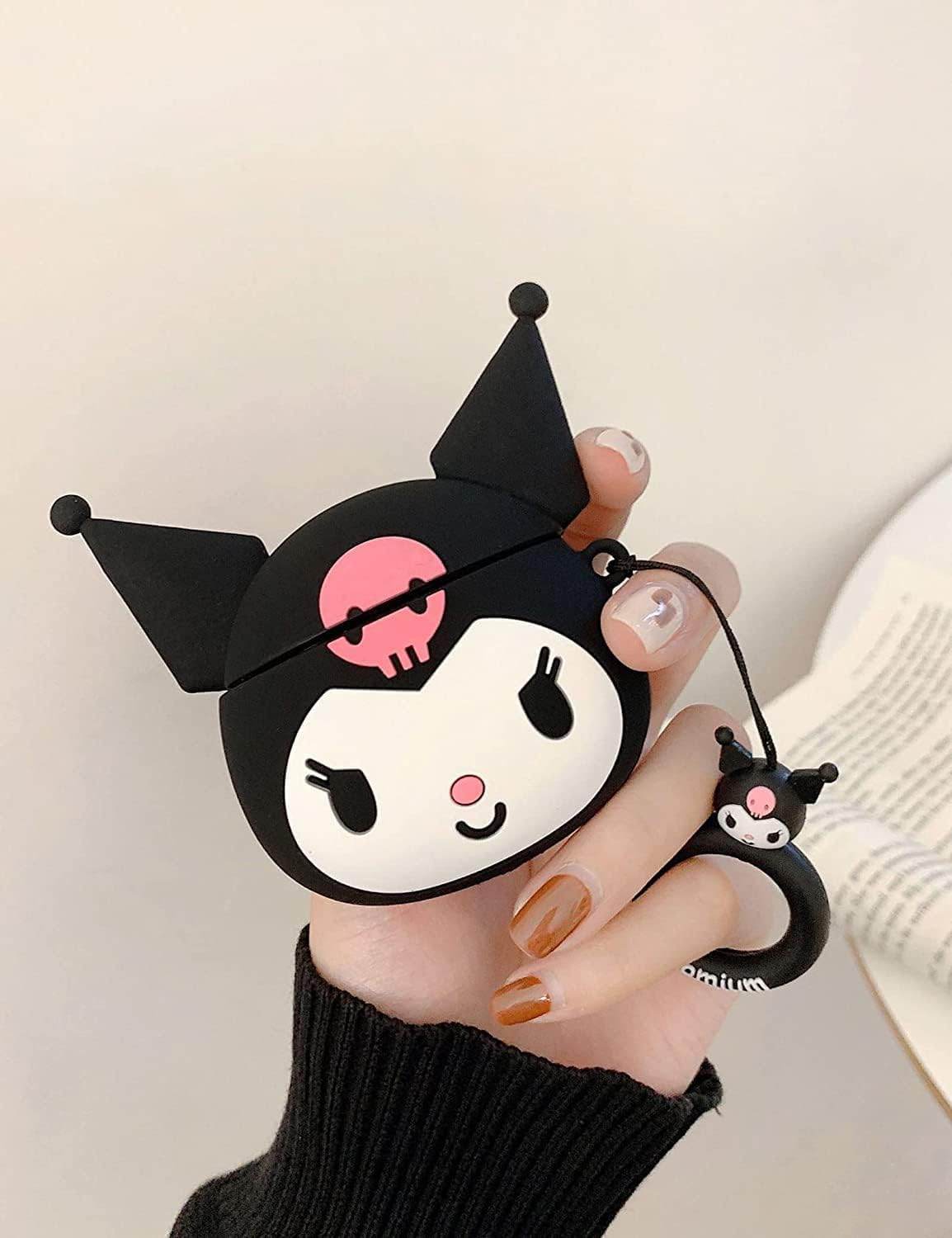 Airpod's Pro Cute Cartoon Silicone Case - Black Pink - Guleel