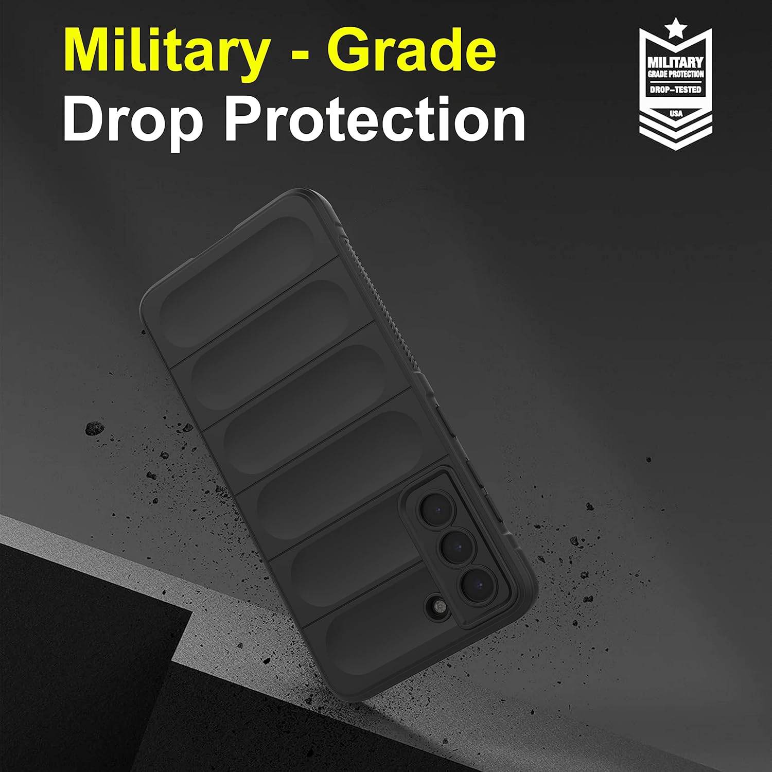 Liquid Air Back Cover Case TPU Compatible with Samsung Galaxy S22 Case Cover-Black - Guleel