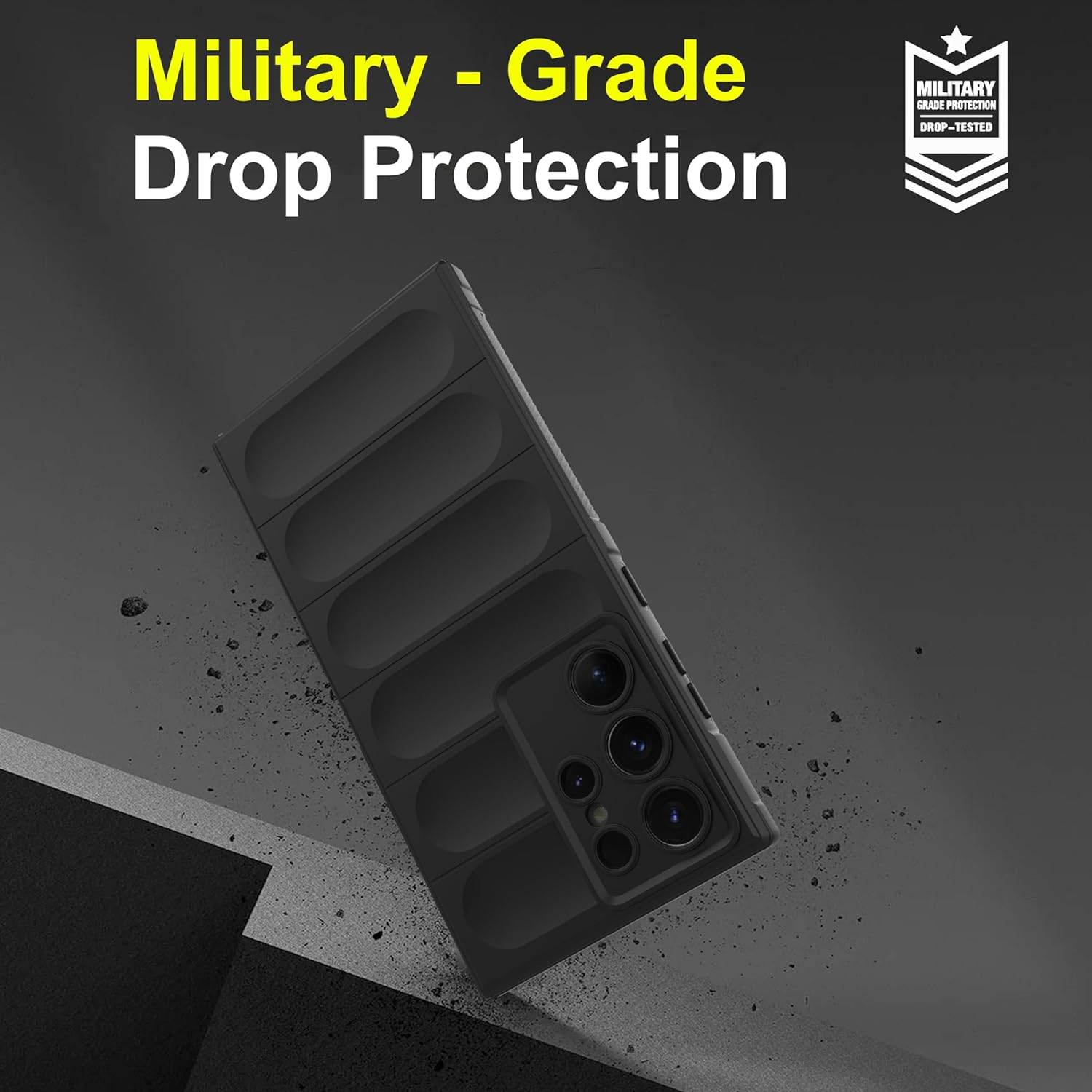 Liquid Air Back Cover Case TPU Compatible with Samsung Galaxy S22 Ultra Case Cover -Black - Guleel