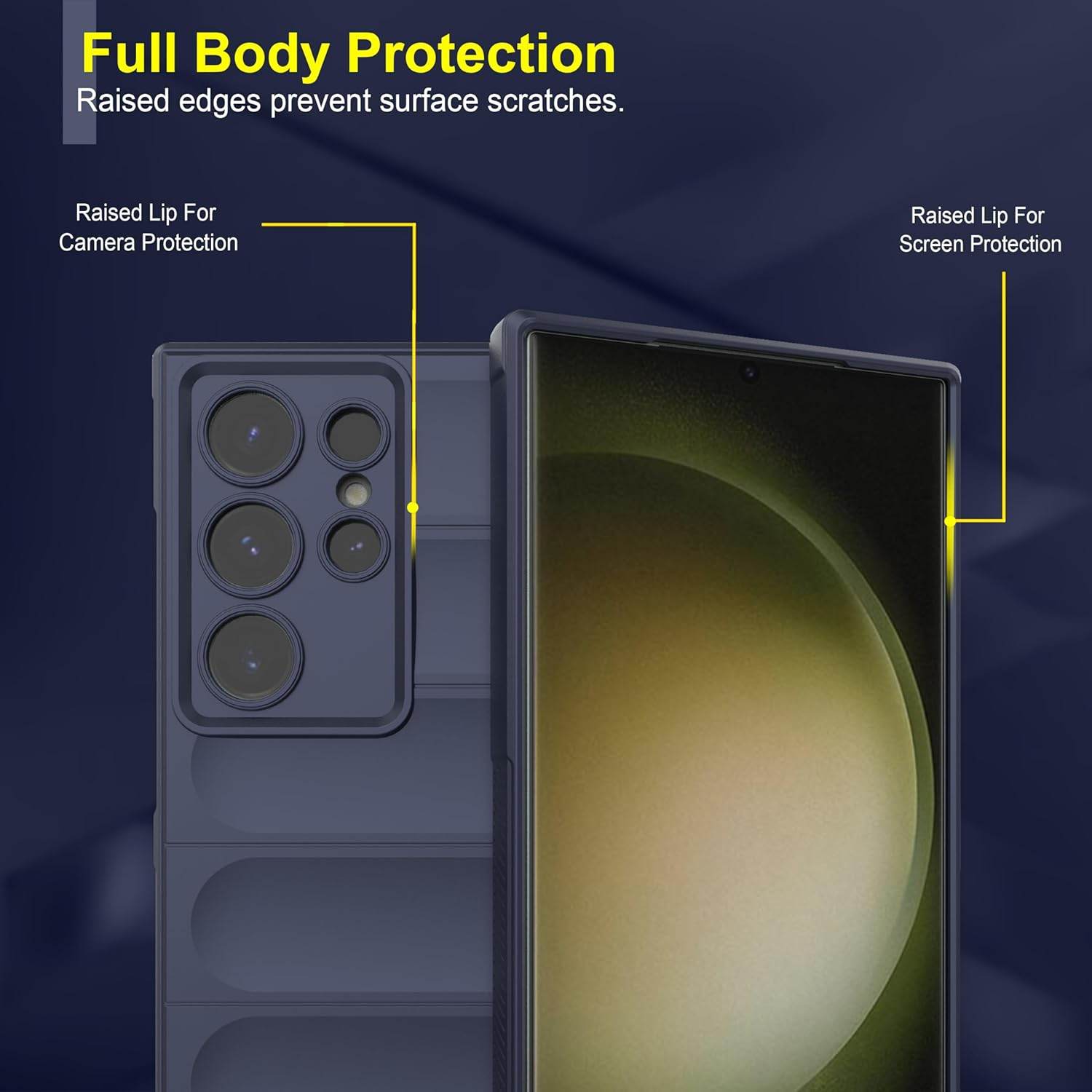 Liquid Air Back Cover Case TPU Compatible with Samsung Galaxy S22 Ultra Case Cover -Blue - Guleel