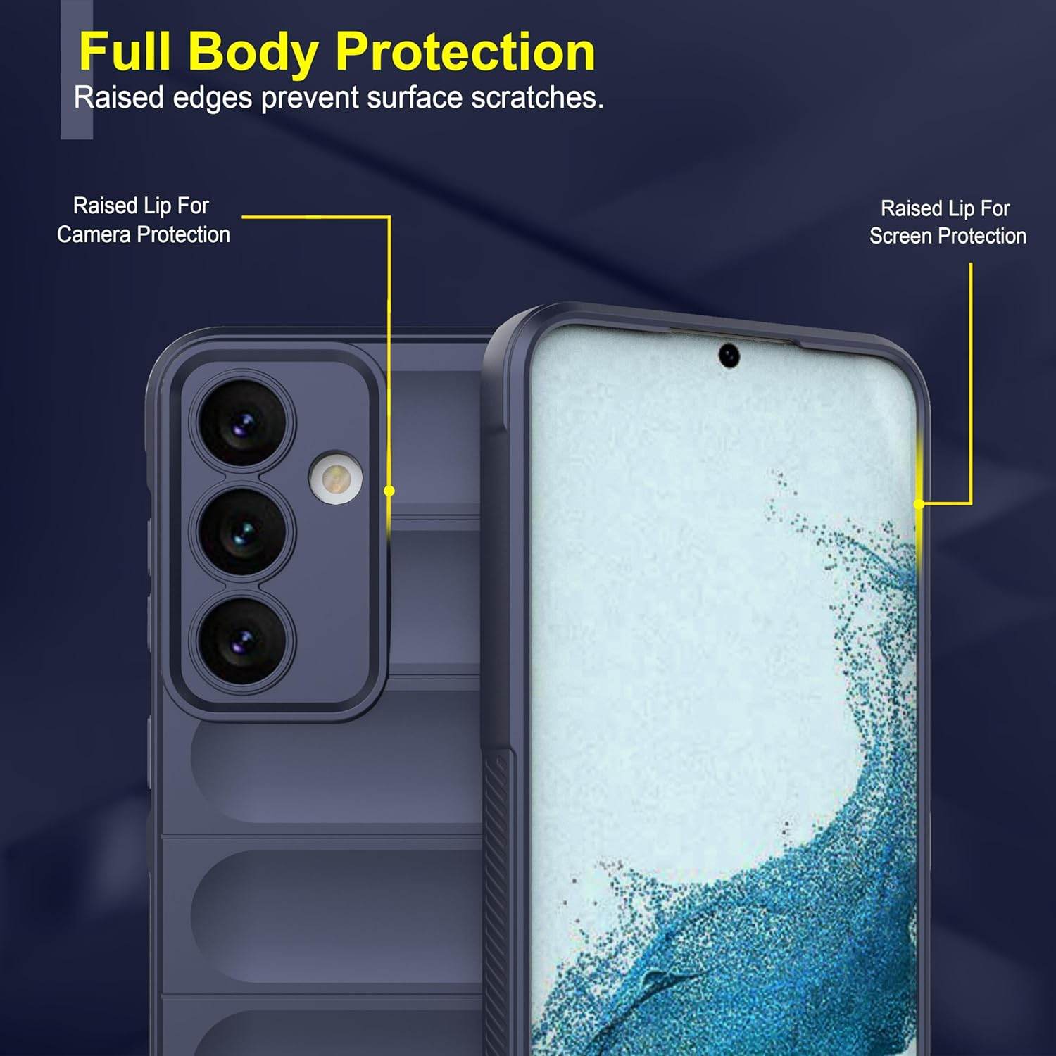 Liquid Air Back Cover Case TPU Compatible with Samsung Galaxy S23 FE Case Cover-Blue - Guleel