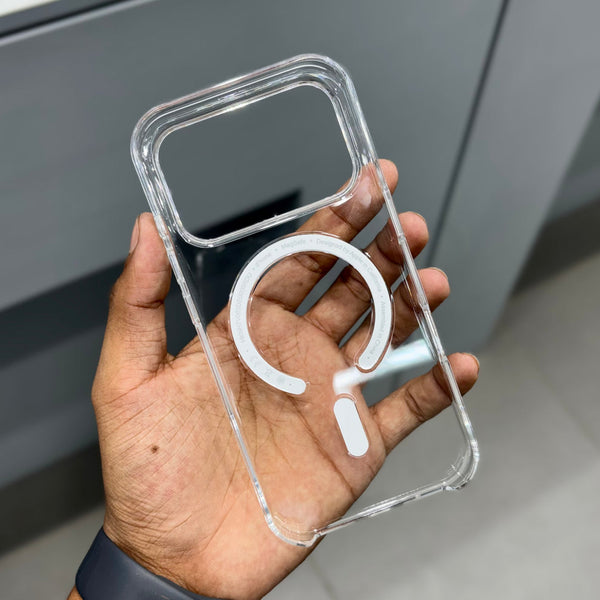 Premium Transparent MagSafe Clear Case for iPhone | Shockproof TPU Back Cover with Camera Protection