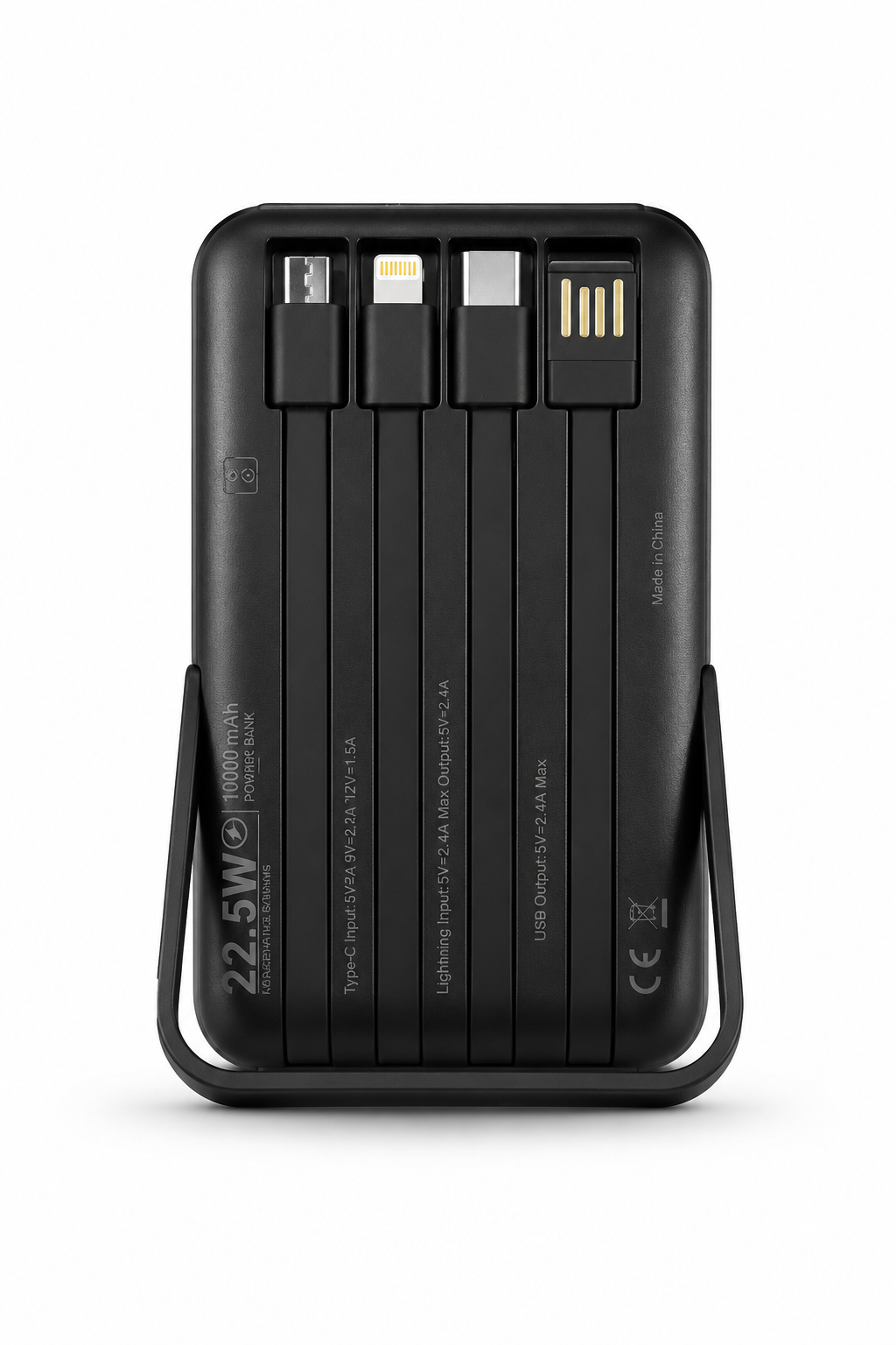 10000mAh Magnetic Wireless Power Bank with Built-in Cables | 22.5W Fast Charging | MagSafe Compatible Portable Power Bank for iPhone, Android & USB-C Devices