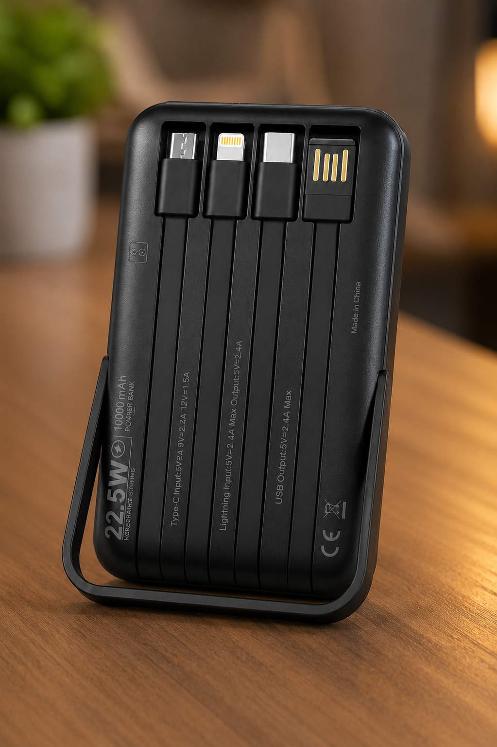 10000mAh Magnetic Wireless Power Bank with Built-in Cables | 22.5W Fast Charging | MagSafe Compatible Portable Power Bank for iPhone, Android & USB-C Devices