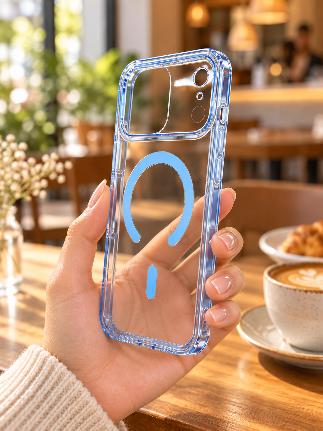 Premium Shockproof Magsafe Transparent Back Cover