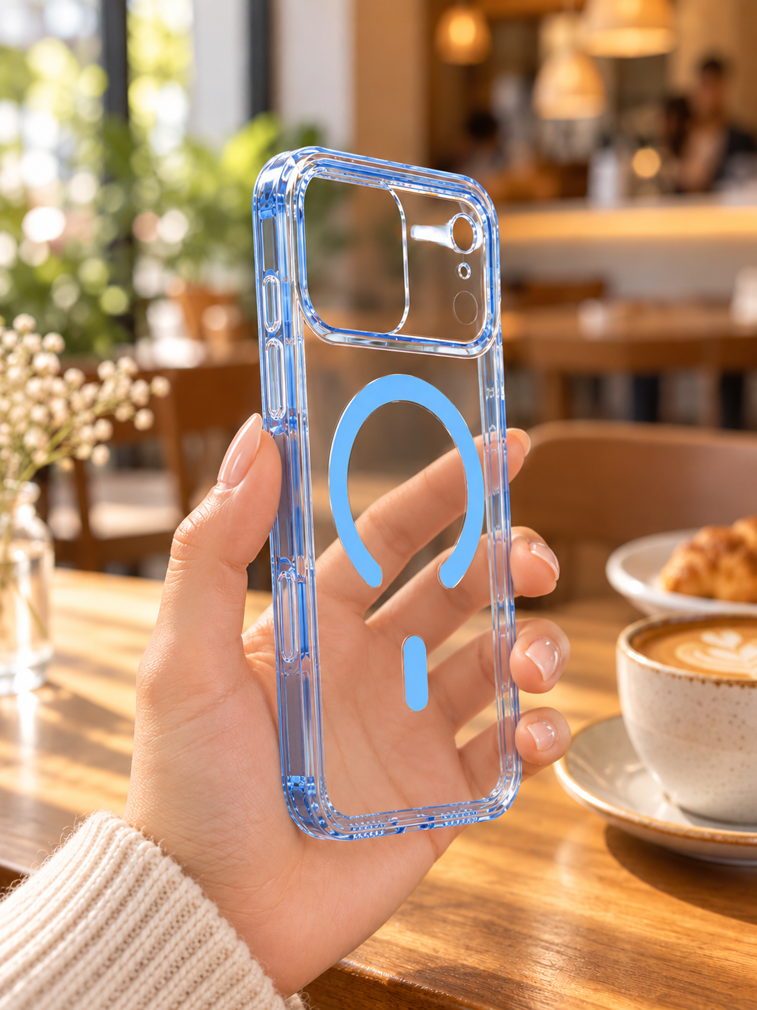Premium Shockproof Magsafe Transparent Back Cover