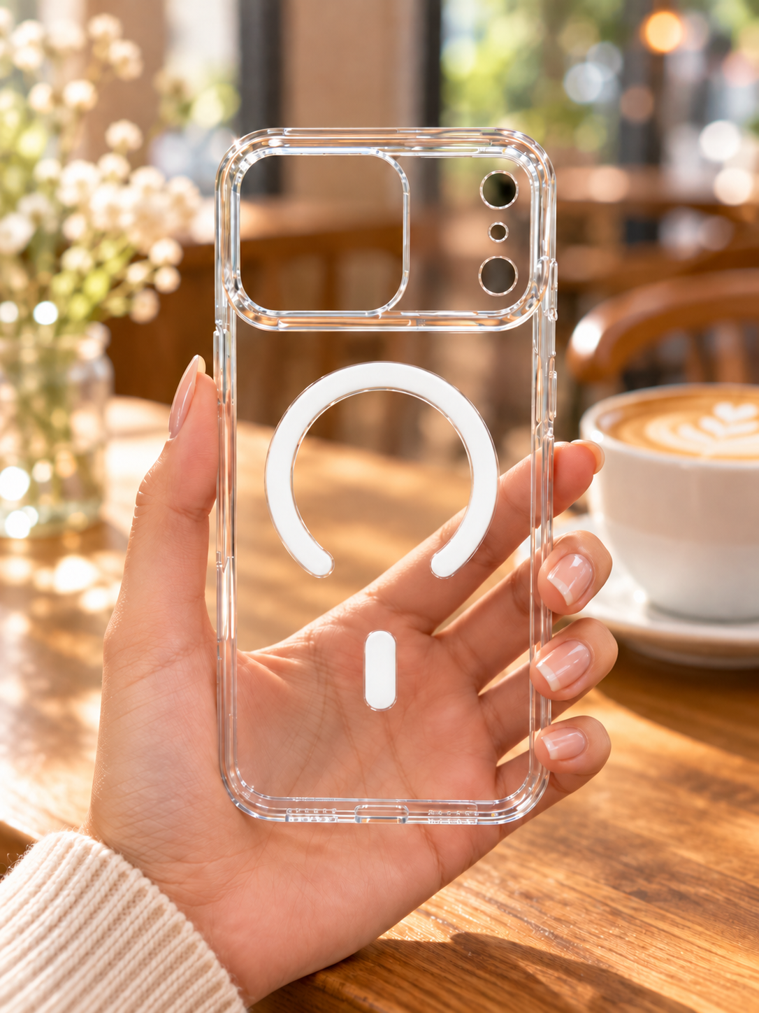 Premium Shockproof Magsafe Transparent Back Cover