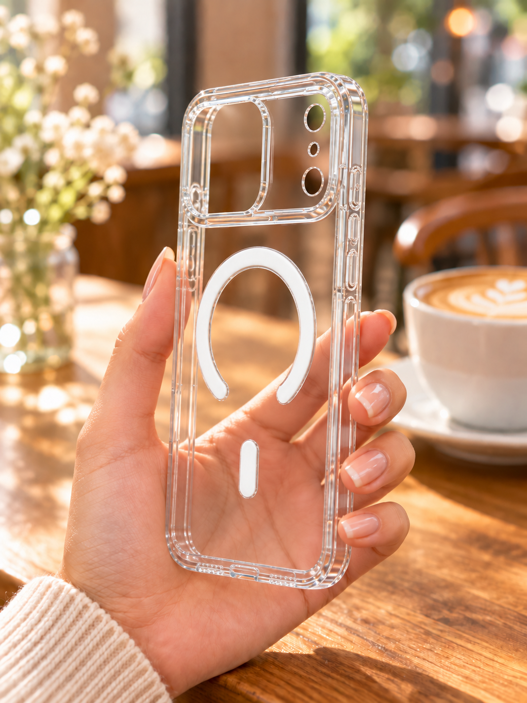 Premium Shockproof Magsafe Transparent Back Cover