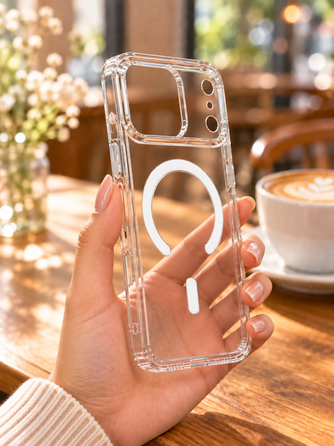 Premium Shockproof Magsafe Transparent Back Cover