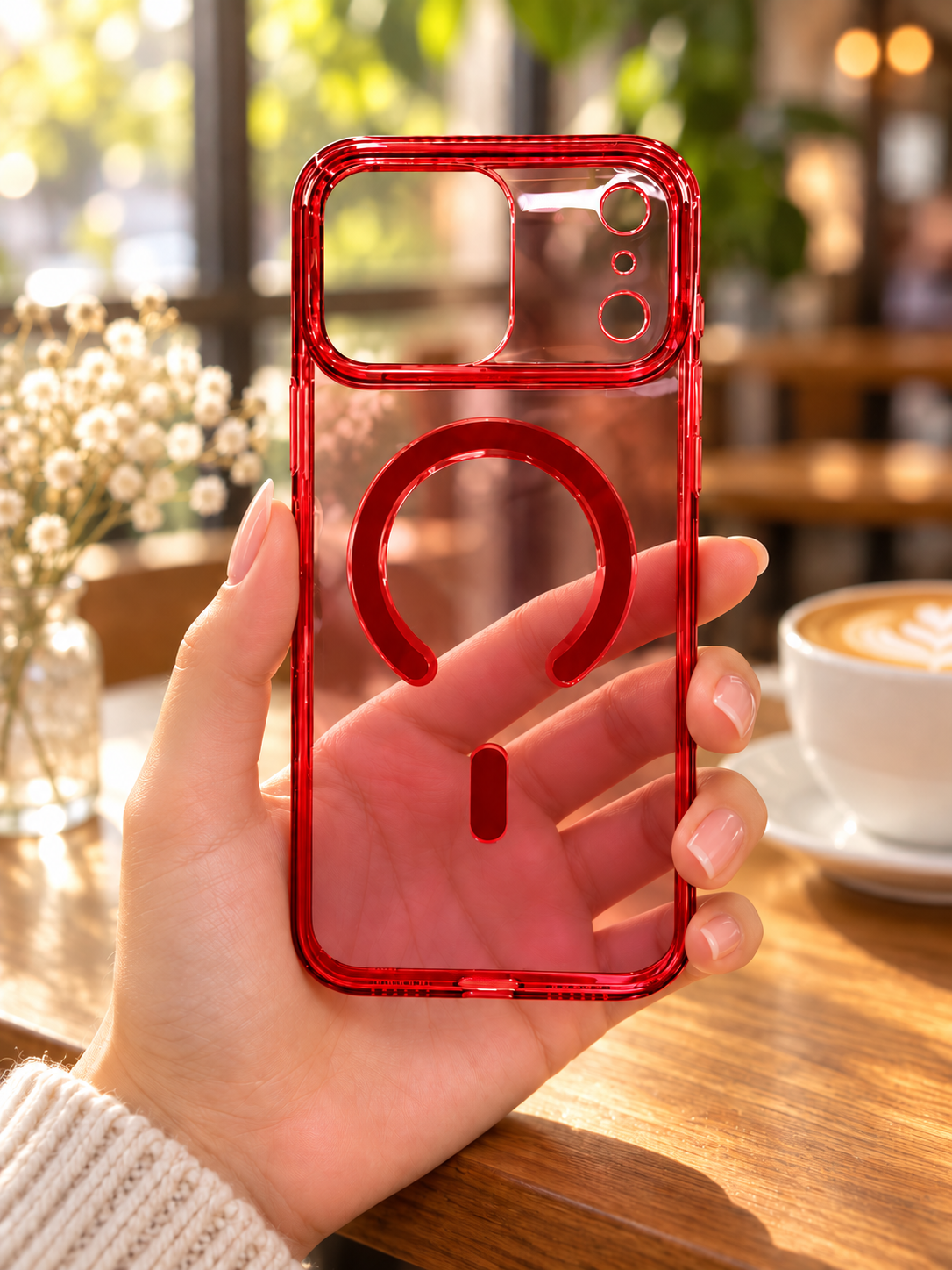 Premium Shockproof Magsafe Transparent Back Cover