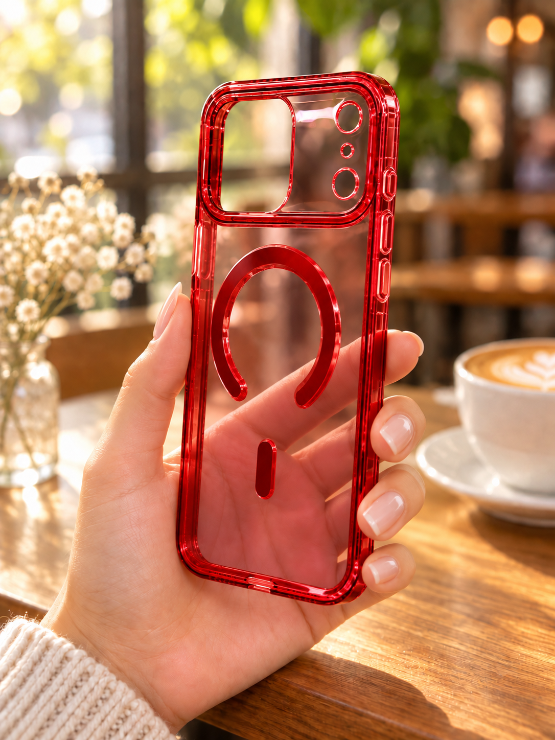 Premium Shockproof Magsafe Transparent Back Cover