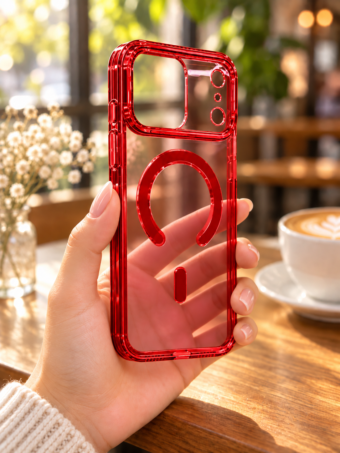Premium Shockproof Magsafe Transparent Back Cover