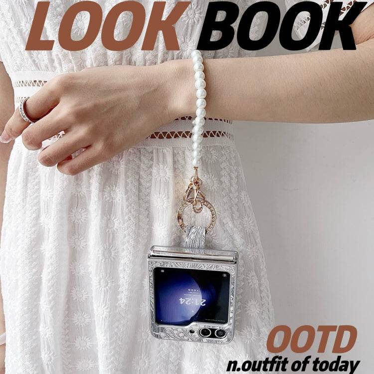 Premium Leather Finish with Pearls Chain Case - Guleel