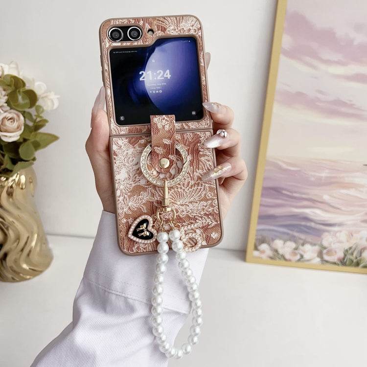 Premium Leather Finish with Pearls Chain Case - Guleel