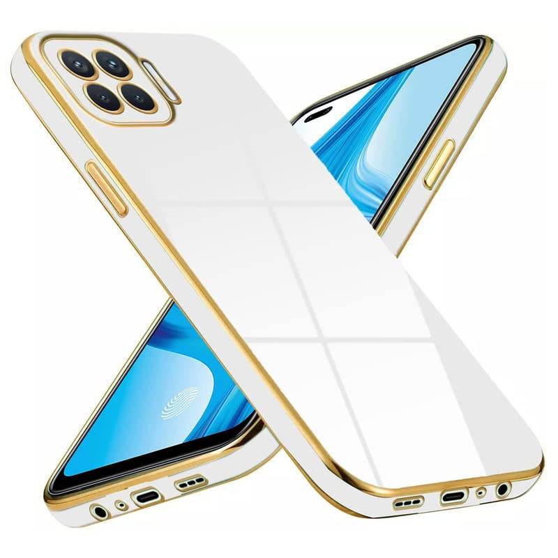 Oppo F17 Pro Premium Silicon Case Cover - White - Guleel