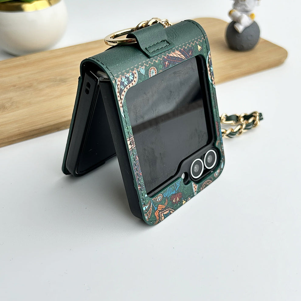 Premium Flower Style Cross Body Bag Long Strap Card Holder Flip Cover