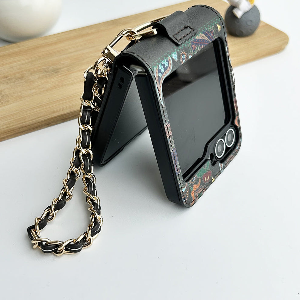 Premium Flower Style Cross Body Bag Long Strap Card Holder Flip Cover