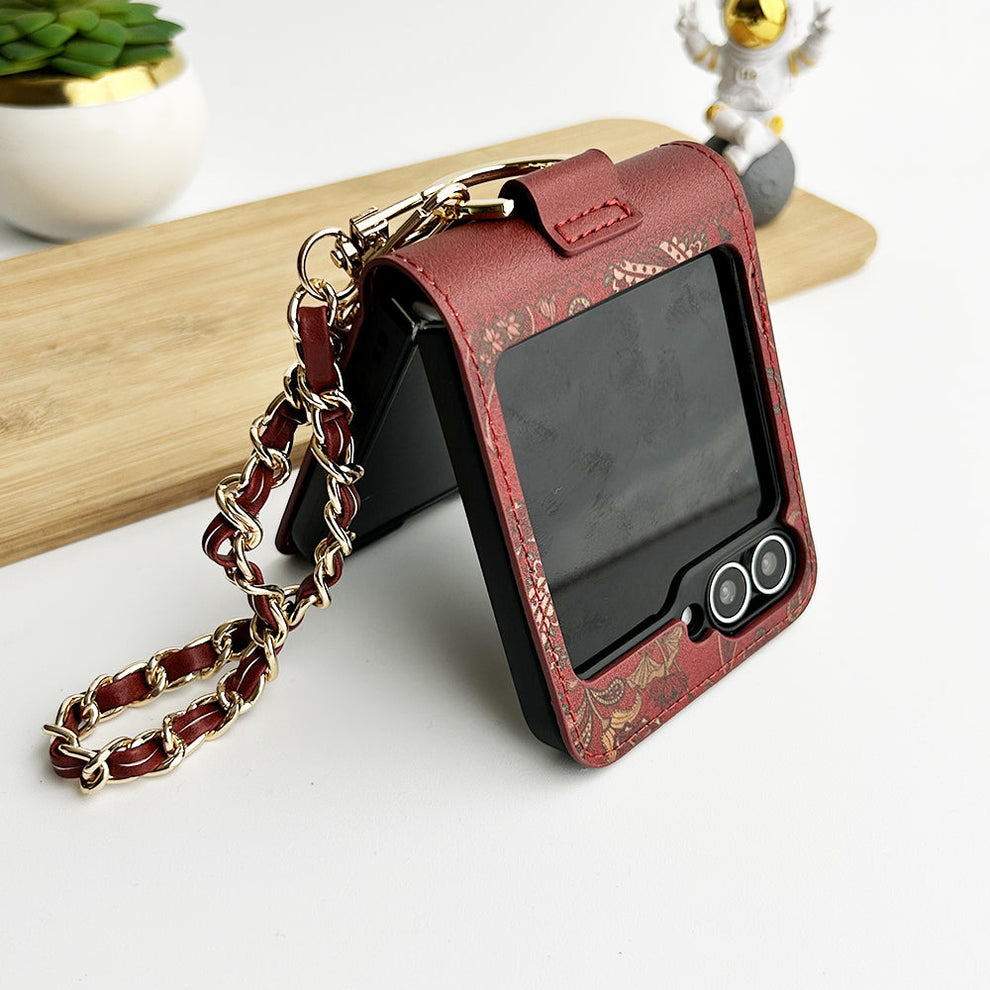 Premium Flower Style Cross Body Bag Long Strap Card Holder Flip Cover