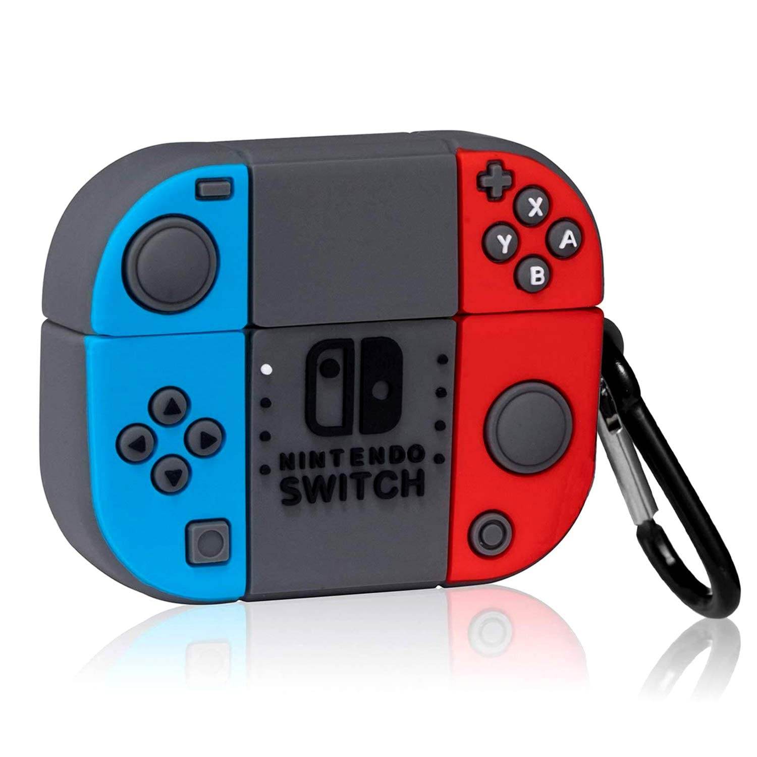 Airpod's Pro Cute Silicone Protective Cartoon Gaming Control Case - Red Blue - Guleel