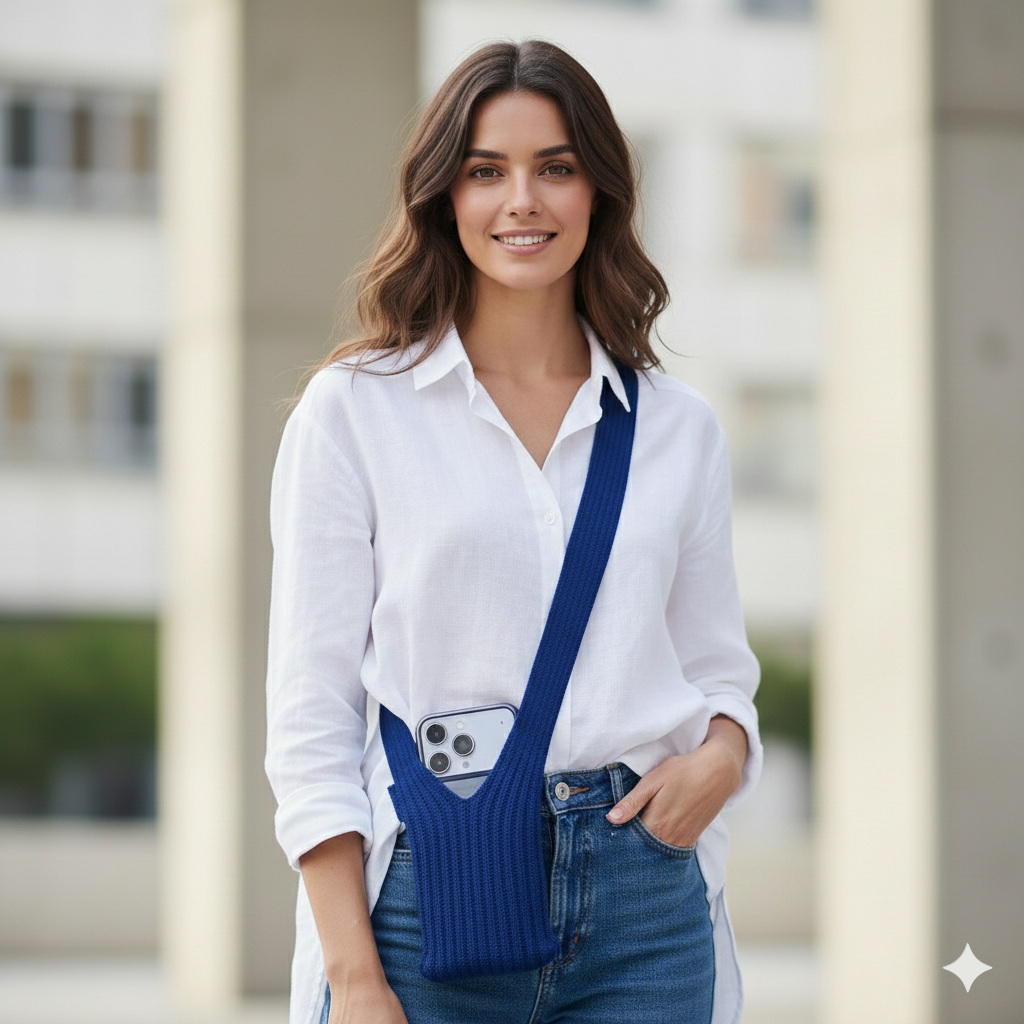 Phone Pocket Knitted Pouch Cover Suitable for All Phones