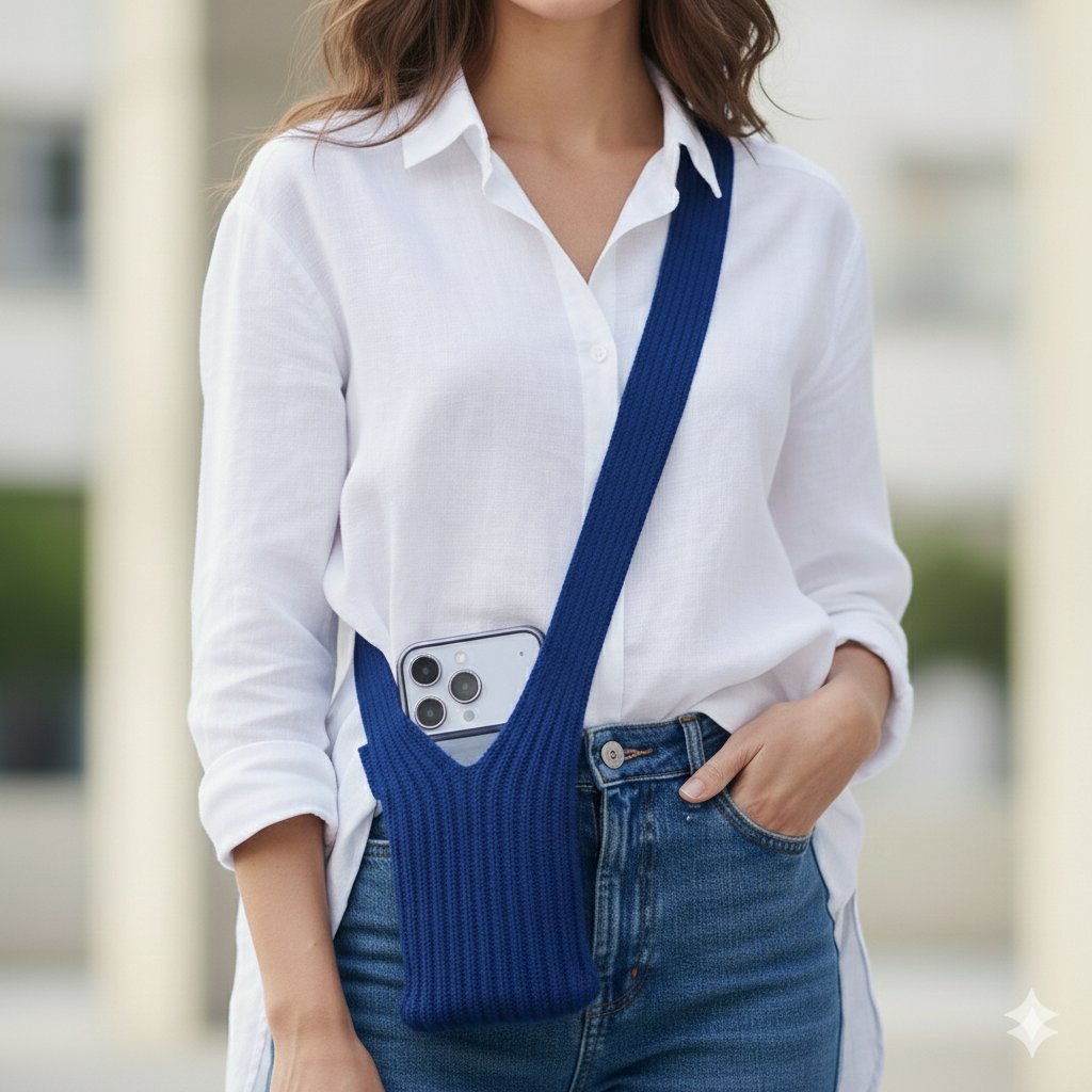 Phone Pocket Knitted Pouch Cover Suitable for All Phones