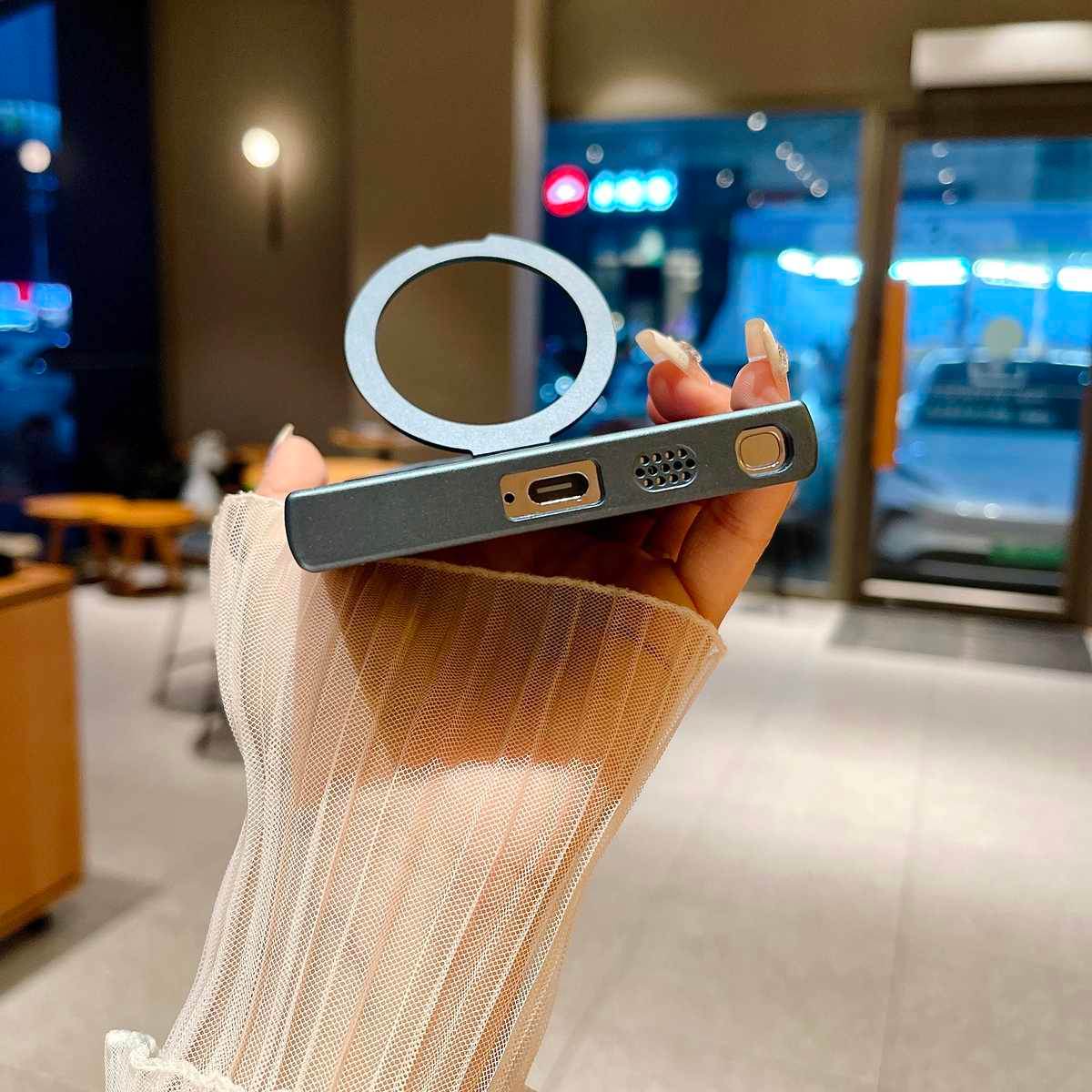 Samsung Galaxy S24 Ultra Magnetic Ring Holder Stand Mag-Safe Kickstand Shockproof Phone Case - Purple - Guleel