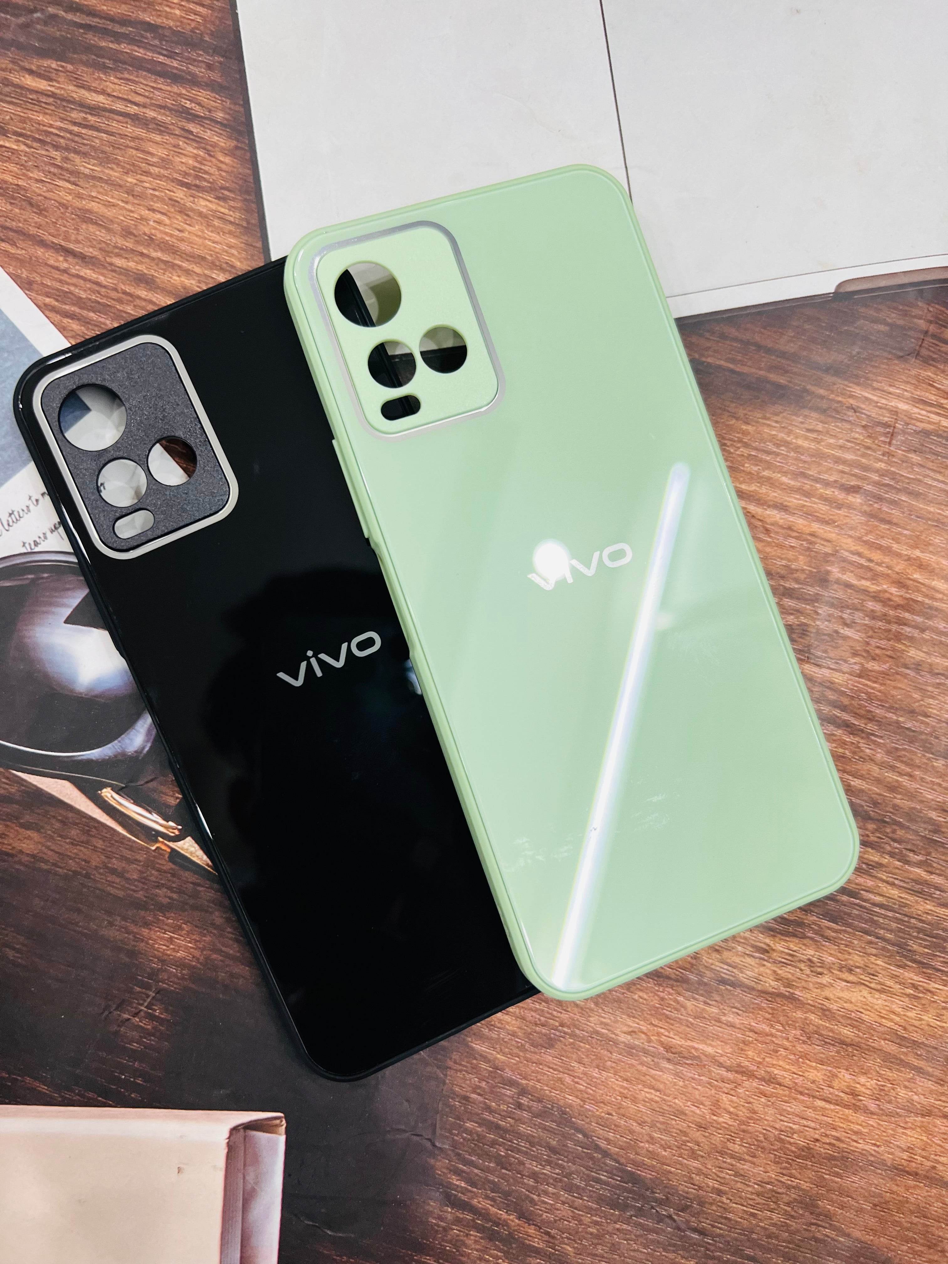 Vivo Y21 / Y33s Premium Shockproof Glass Case Cover - Mint Green - Guleel