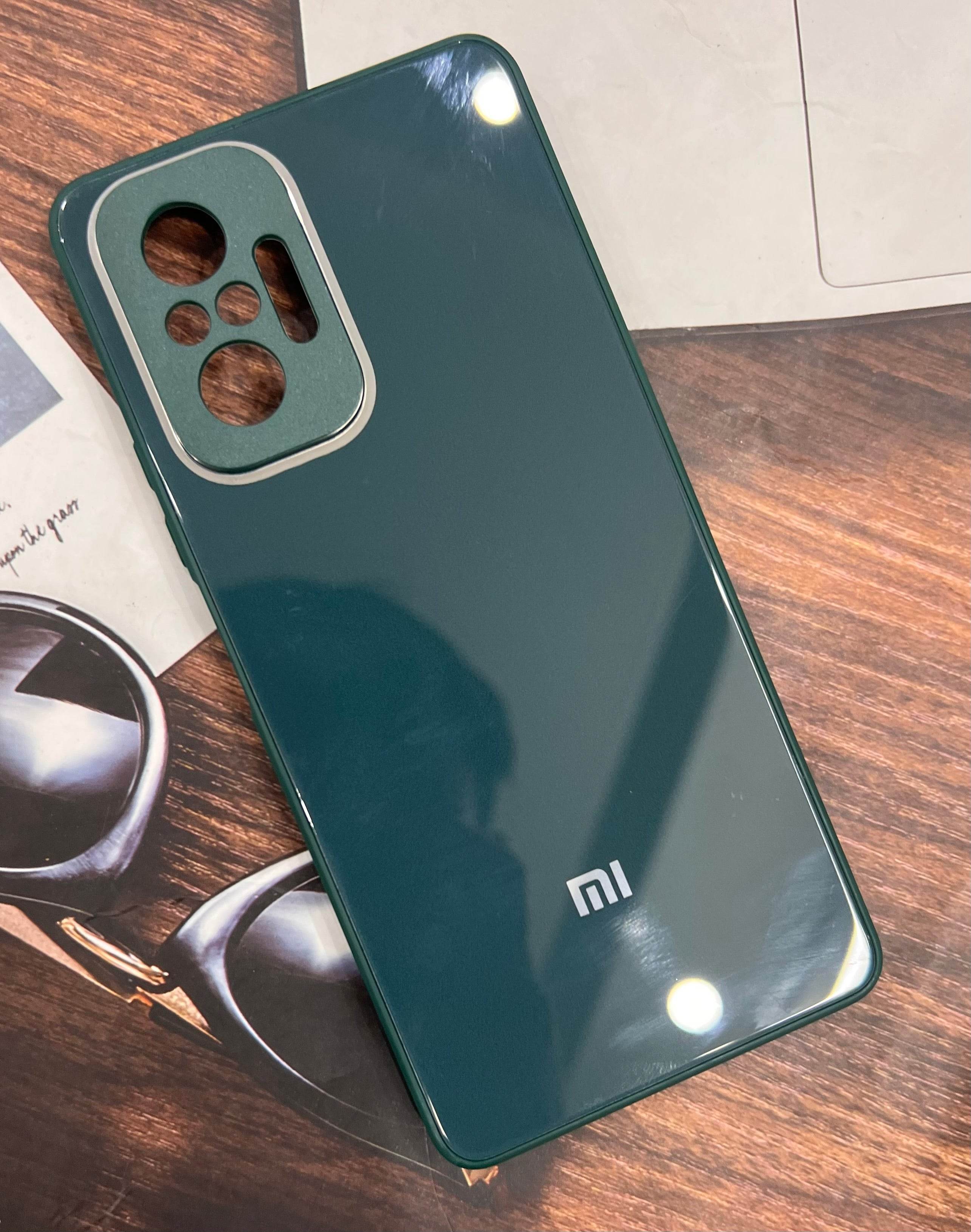 Redmi Note 10 Pro / Note 10 Pro max Premium shockproof Glass Case Cover - Dark Green - Guleel