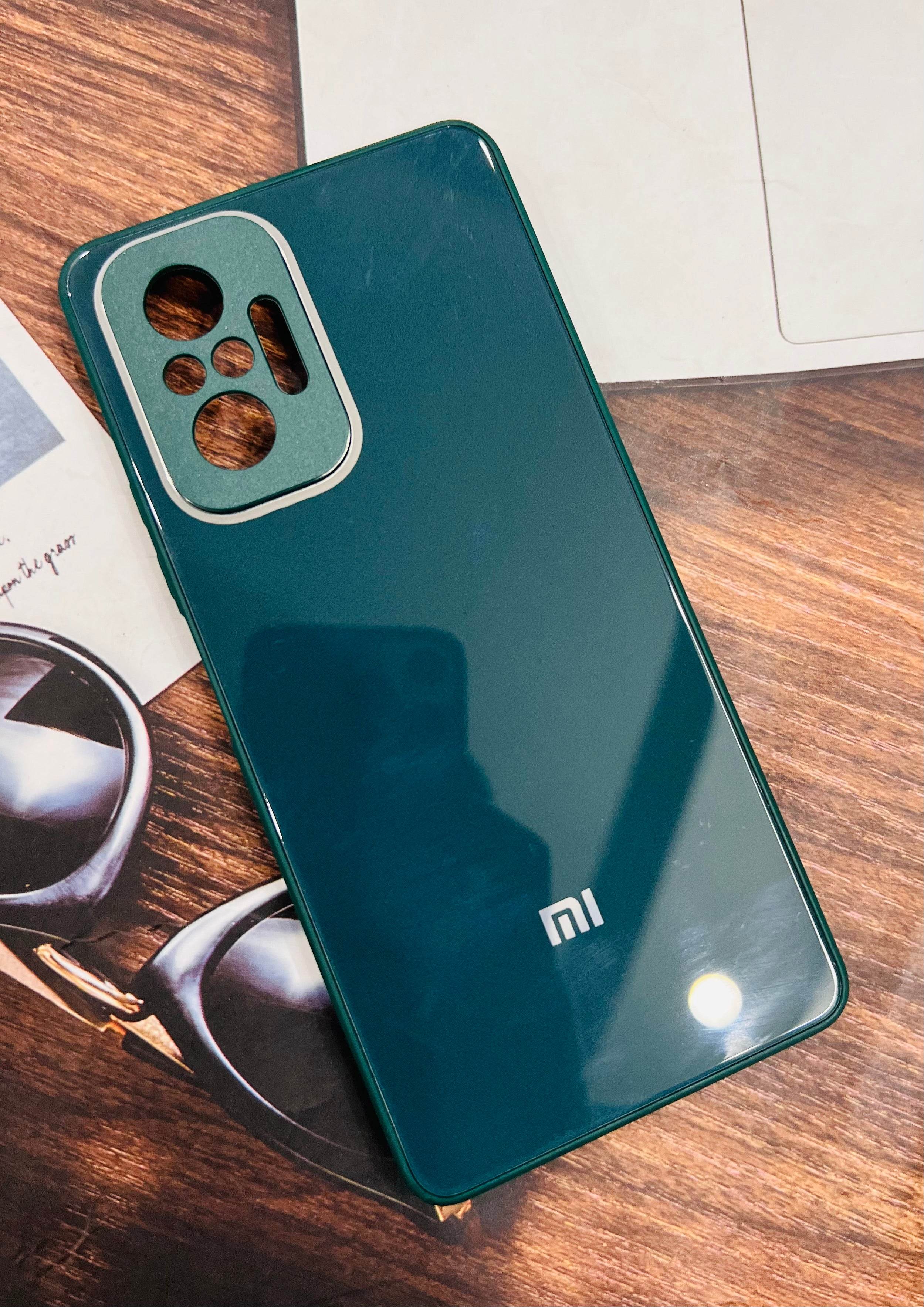 Redmi Note 10 Pro / Note 10 Pro max Premium shockproof Glass Case Cover - Dark Green - Guleel