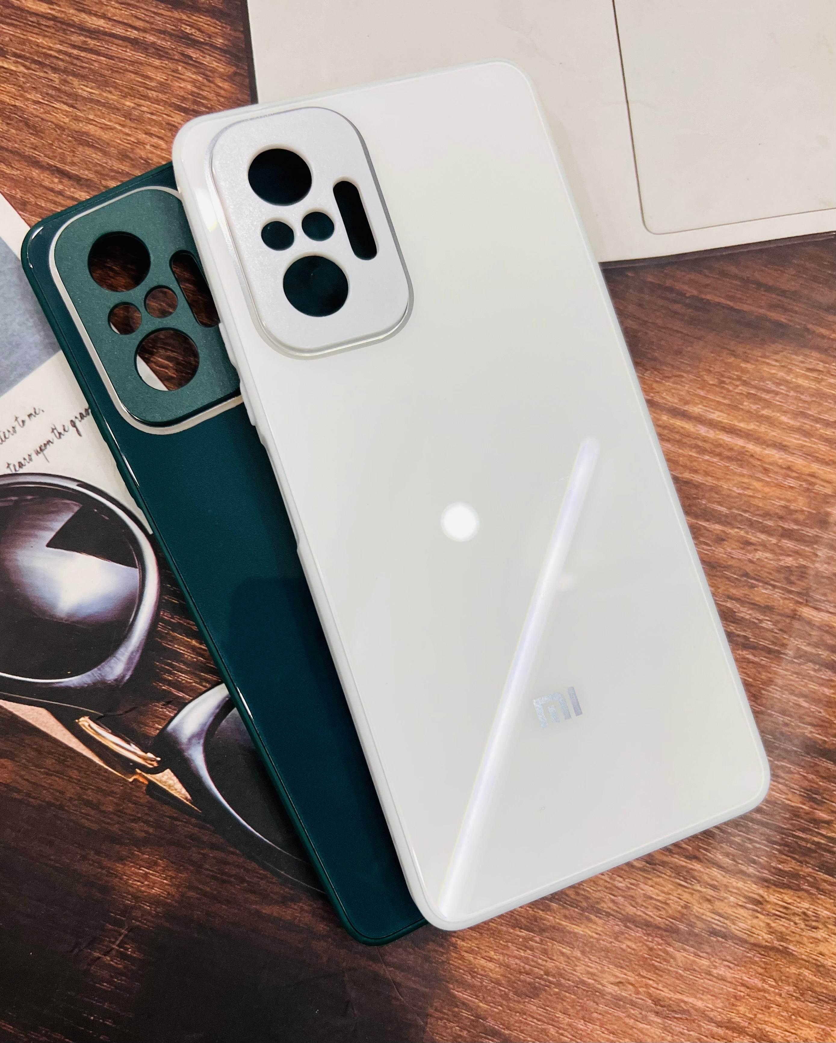 Redmi Note 10 Pro / Note 10 Pro max Premium shockproof Glass Case Cover - White - Guleel