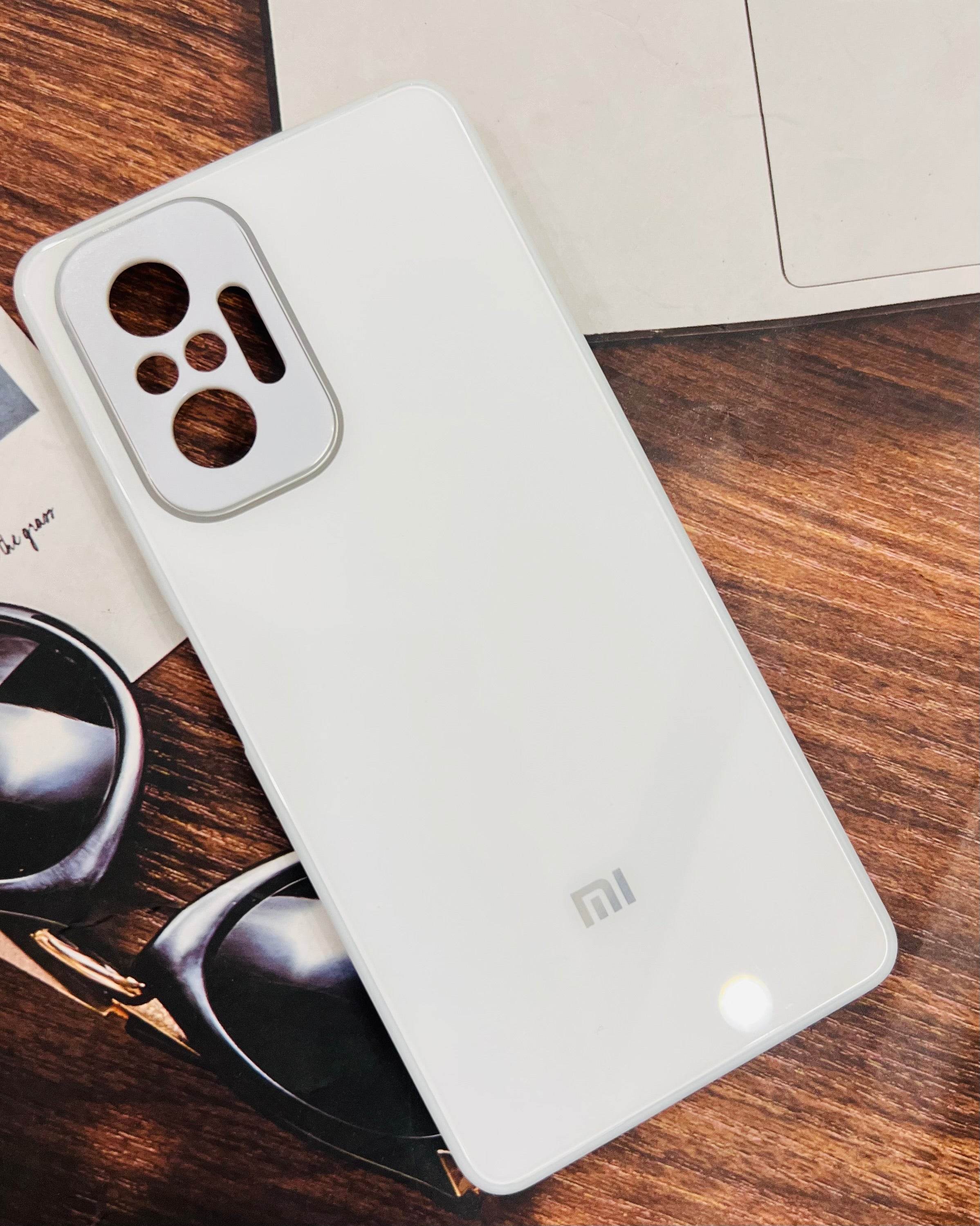 Redmi Note 10 Pro / Note 10 Pro max Premium shockproof Glass Case Cover - White - Guleel