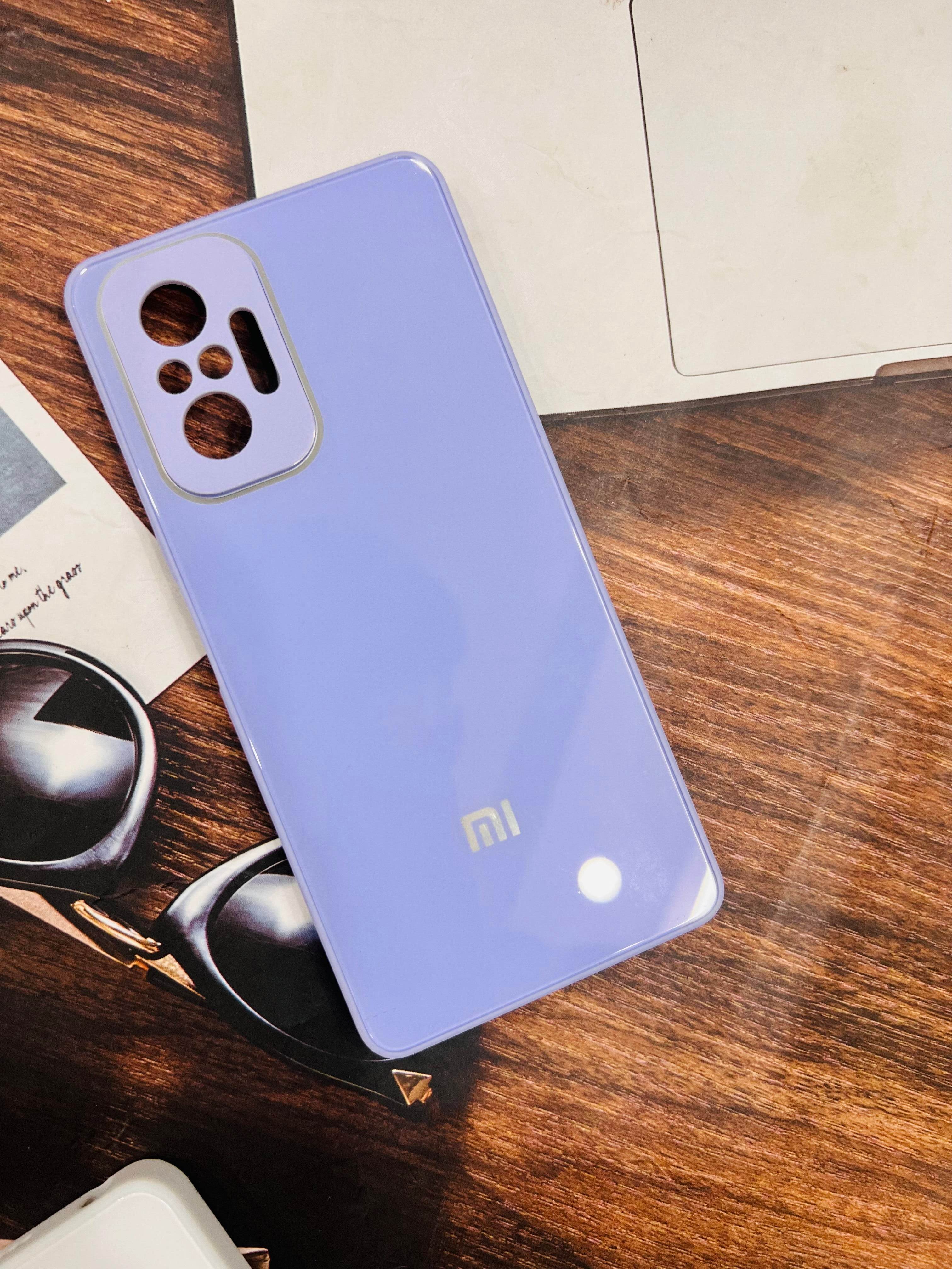 Redmi Note 10 Pro / Note 10 Pro max Premium shockproof Glass Case Cover - Lite Blue - Guleel