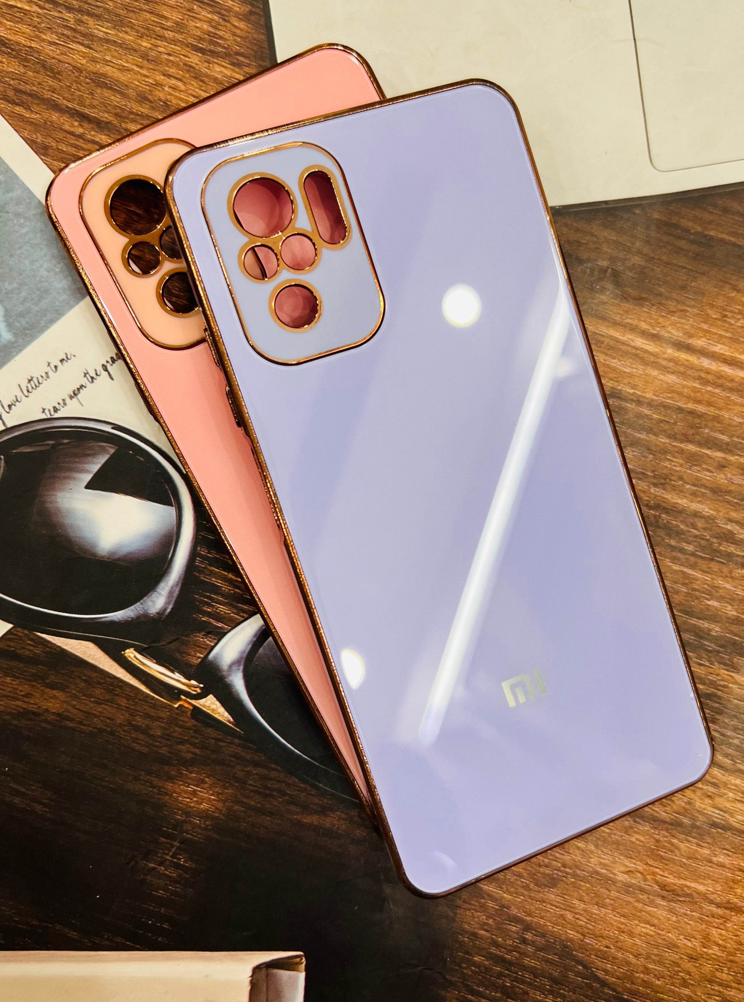 Redmi Note 10s / Note 10 5G Premium shockproof Glass Case Cover - Light Blue - Guleel