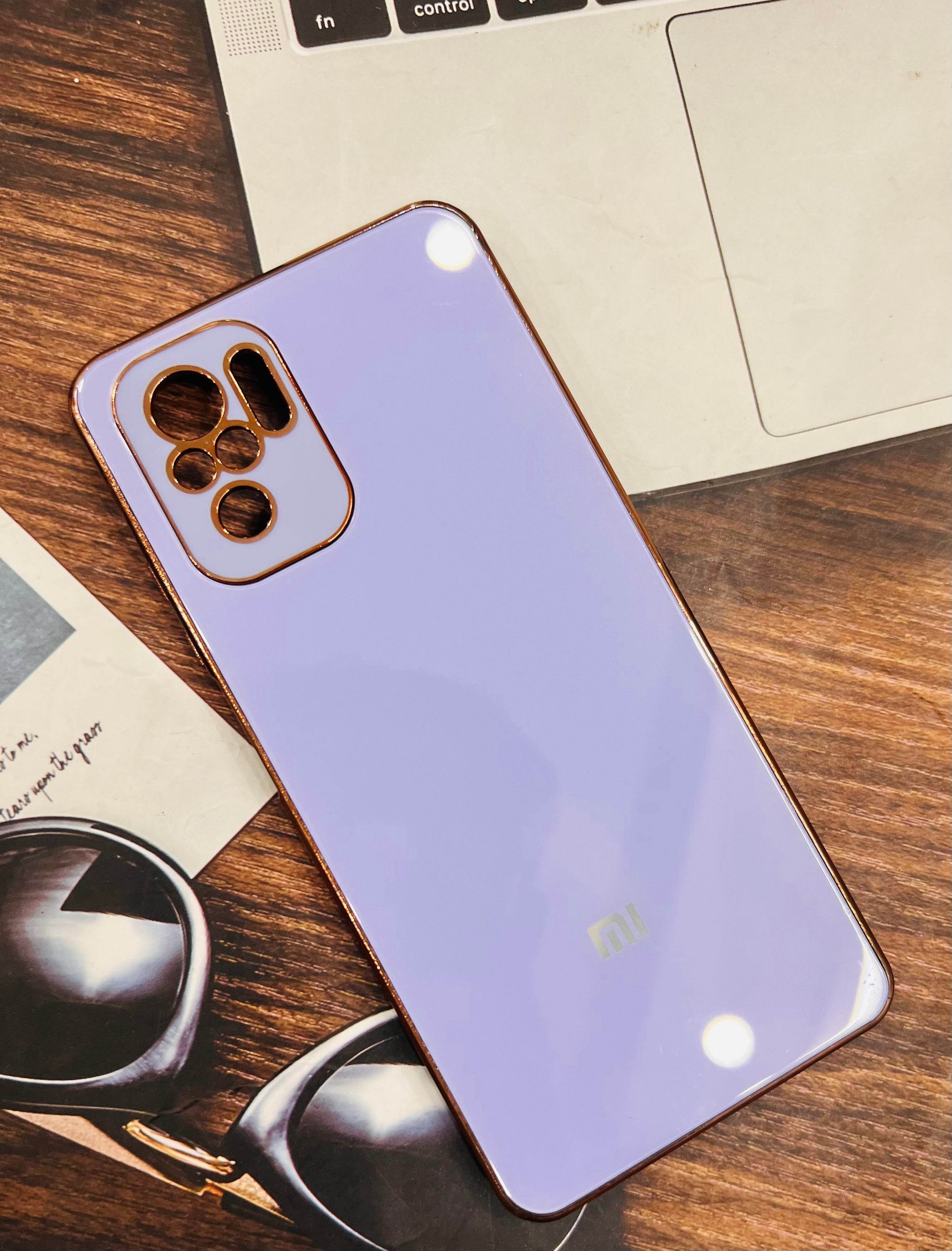 Redmi Note 10s / Note 10 5G Premium shockproof Glass Case Cover - Light Blue - Guleel