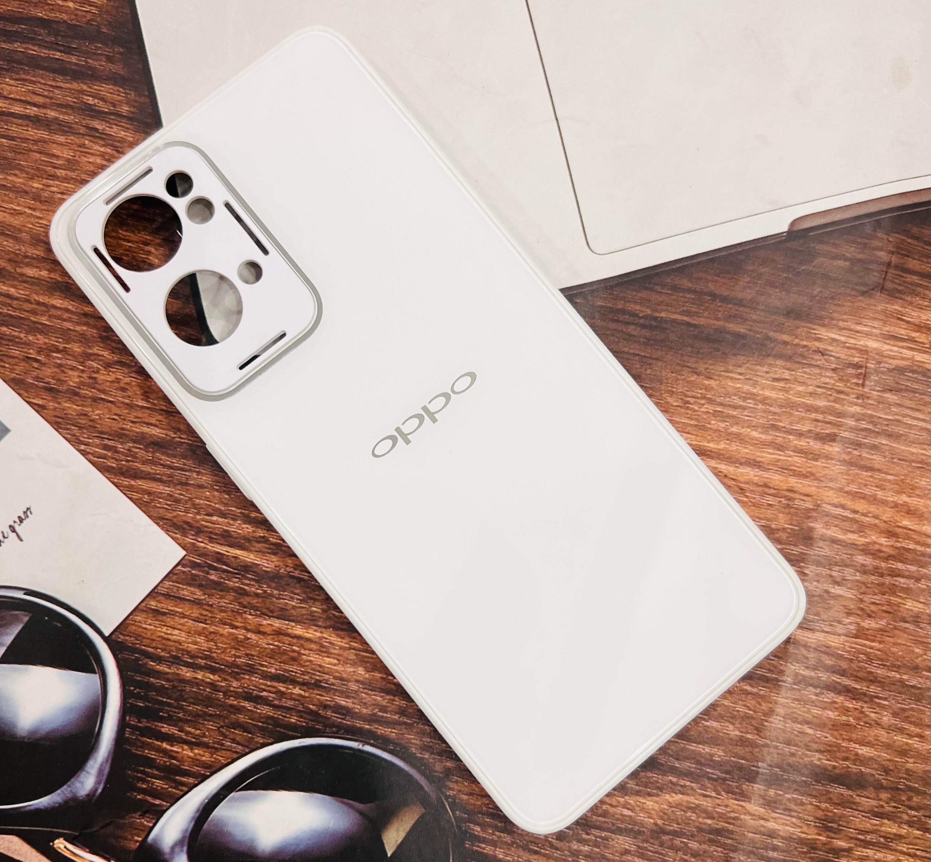Oppo Reno 7 Pro 5G Premium shockproof Glass Case Cover - White - Guleel