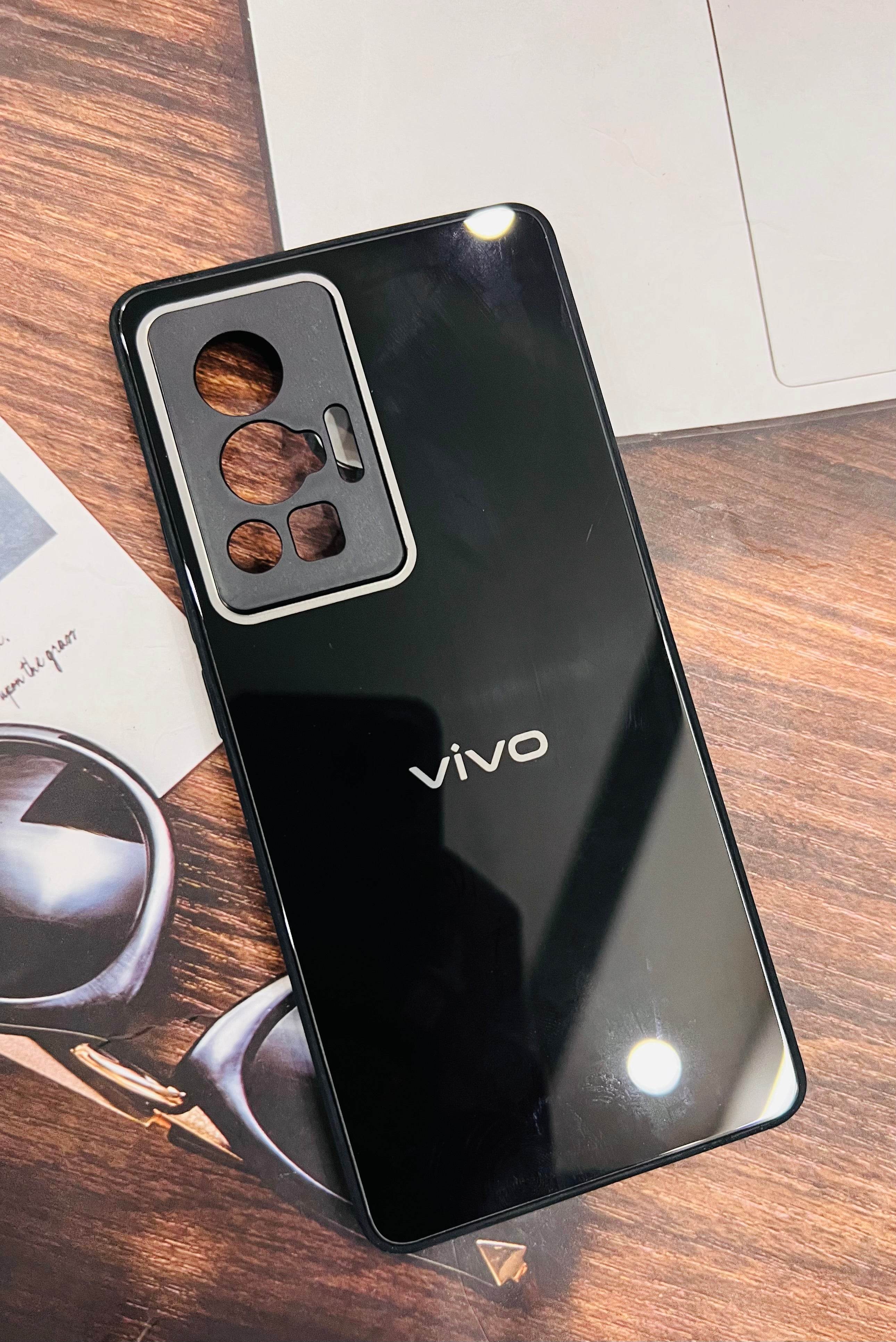 Vivo X70 Pro Premium Shockproof Glass Case Cover - Black - Guleel
