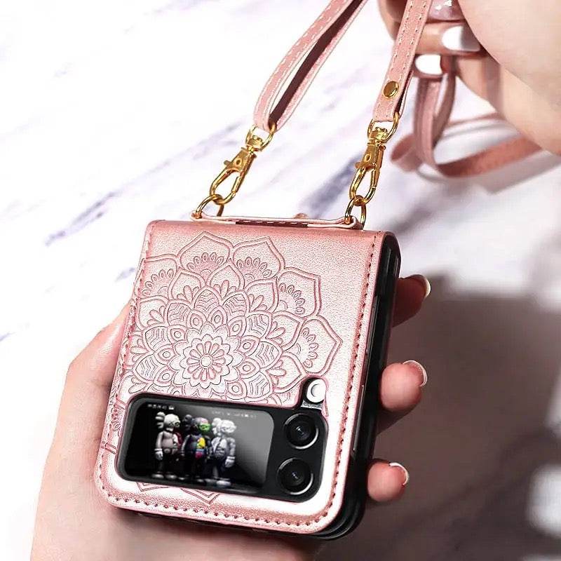 Premium Flowers Design Case Cover with FREE Strap - Guleel