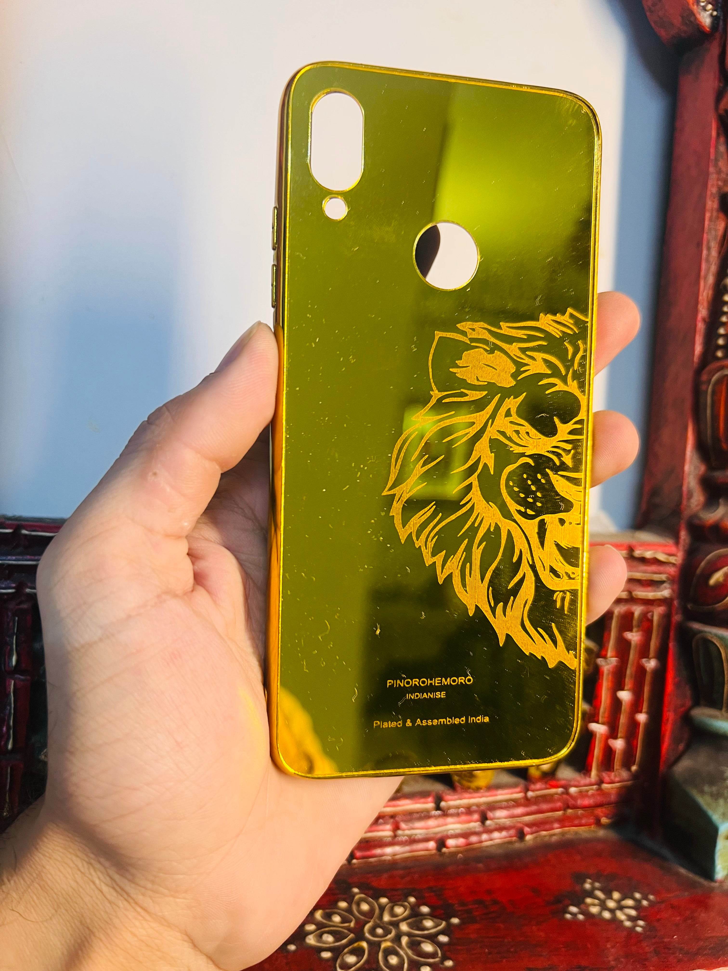 Premium Gold Plated Back Case Cover - Lion Right - Guleel