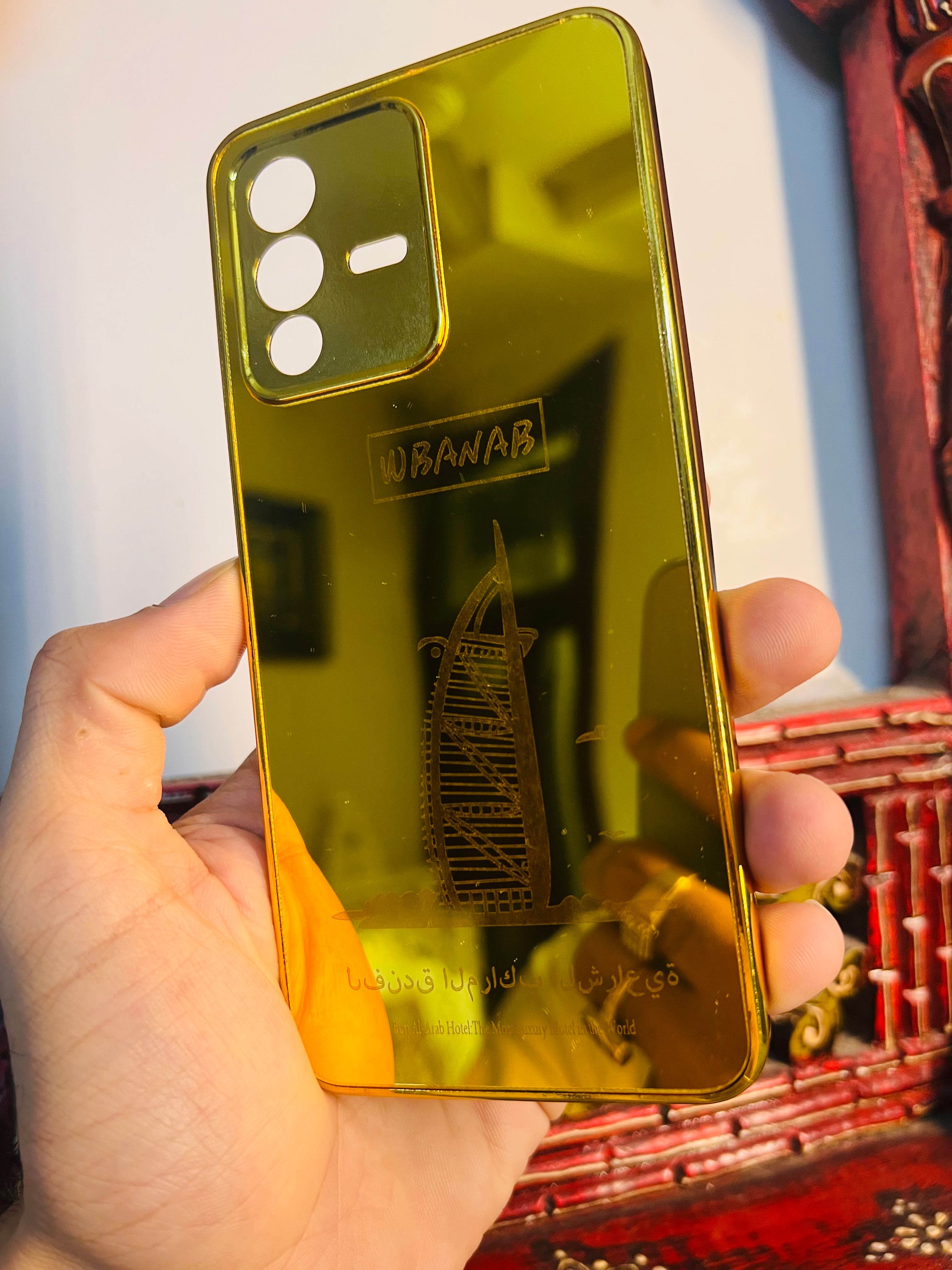 Vivo V23 5G Gold Plated Back Case Cover - Ship - Guleel