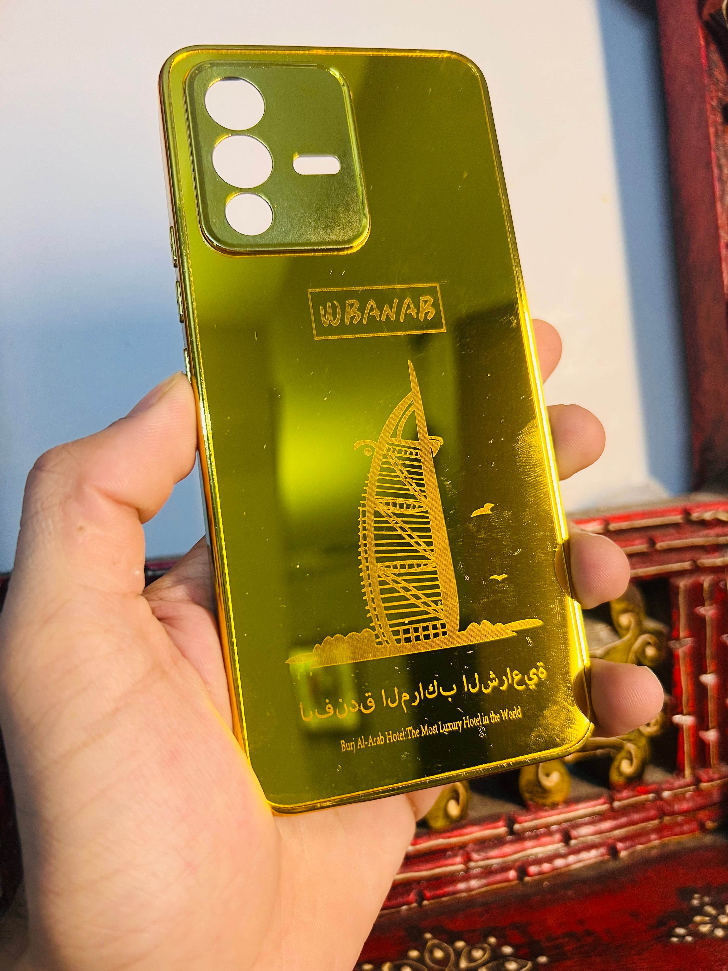 Vivo V23 5G Gold Plated Back Case Cover - Ship - Guleel