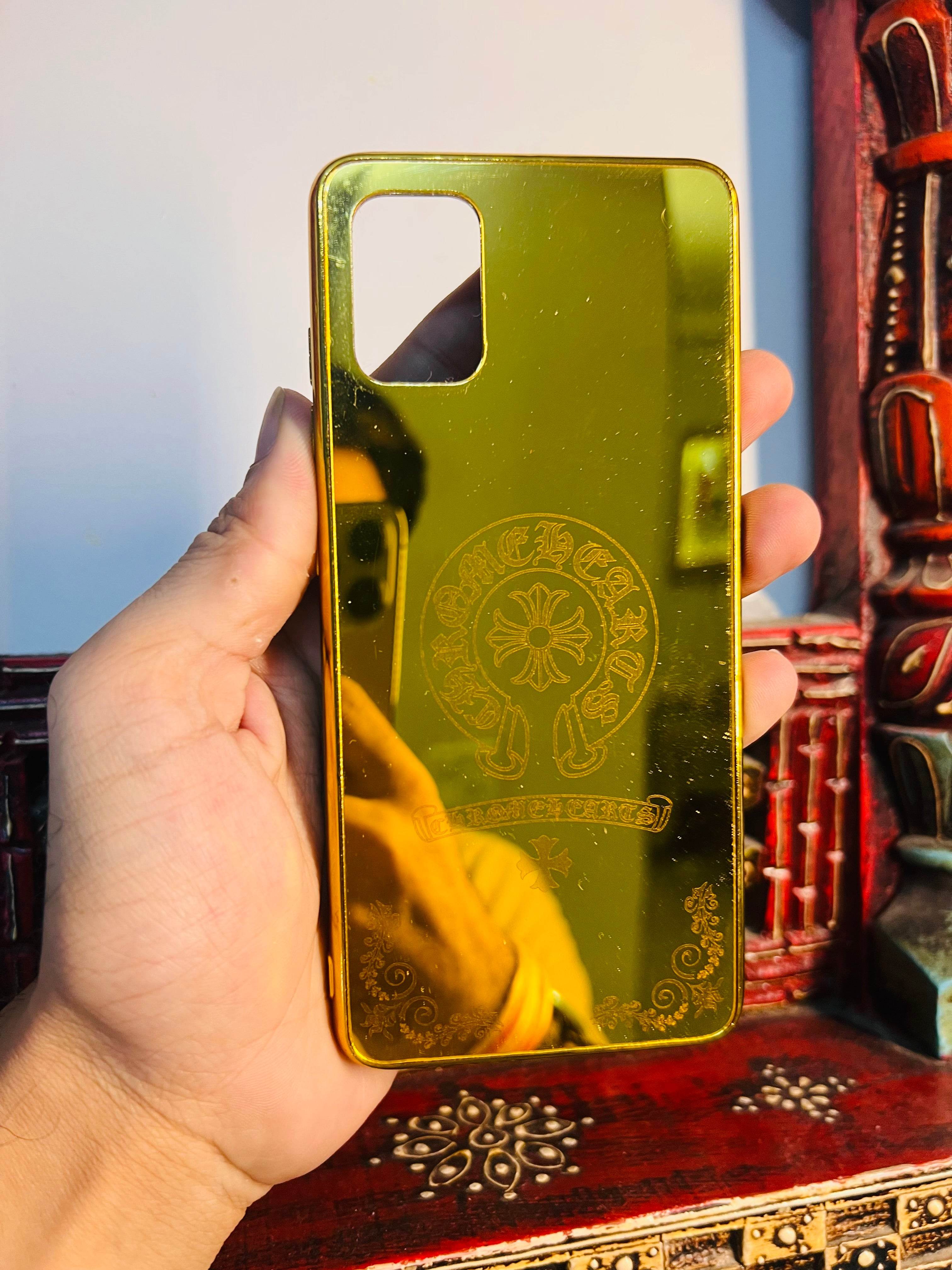 Samsung Galaxy A51 Gold Plated Back Case Cover - Designer - Guleel