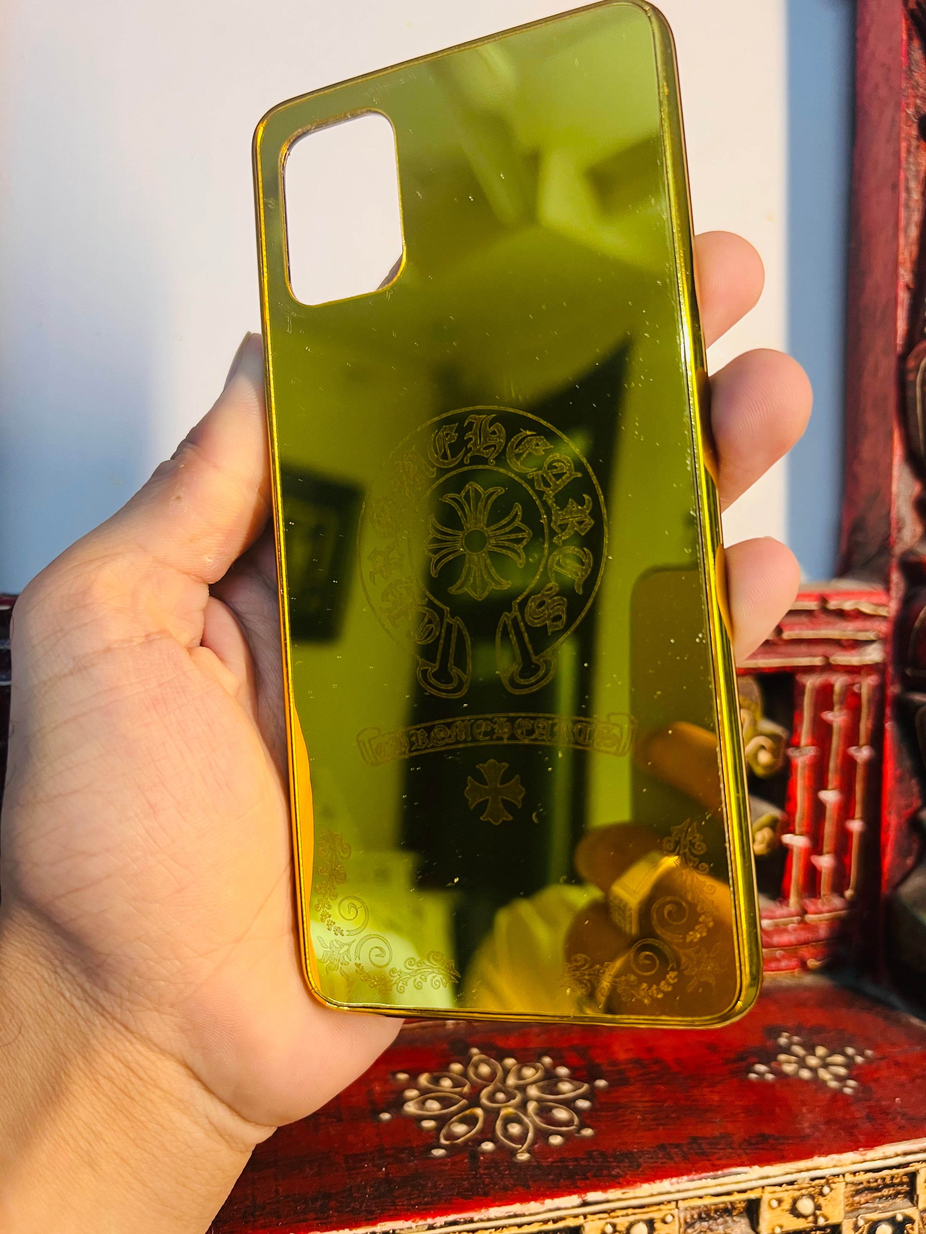 Samsung Galaxy A51 Gold Plated Back Case Cover - Designer - Guleel