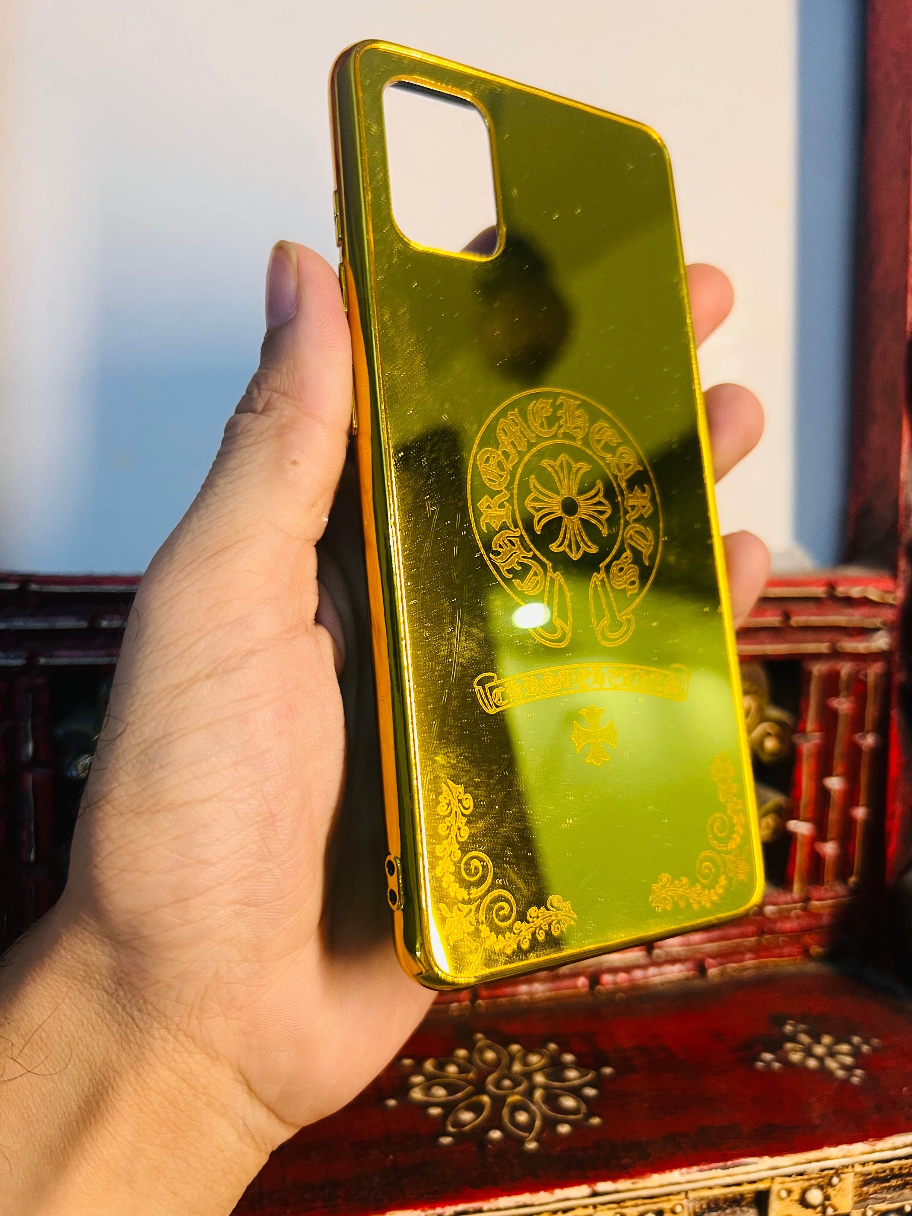 Samsung Galaxy A51 Gold Plated Back Case Cover - Designer - Guleel