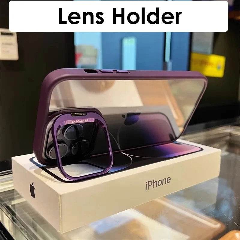Premium Camera Lens Protector with Metal Frame Holder Transparent Case with FREE Lens - Guleel