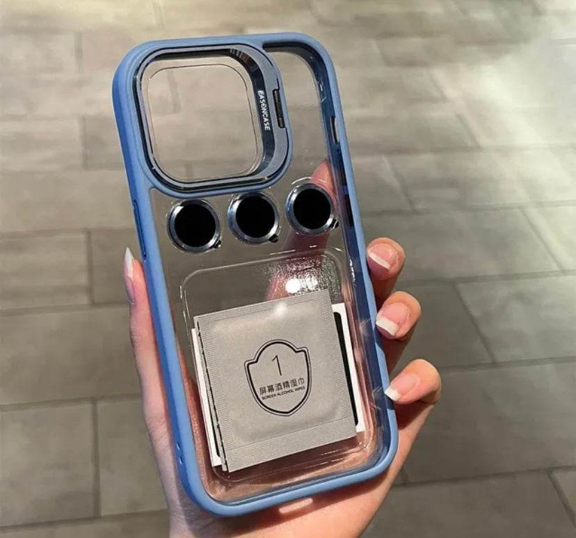 Premium Camera Lens Protector with Metal Frame Holder Transparent Case with FREE Lens - Guleel