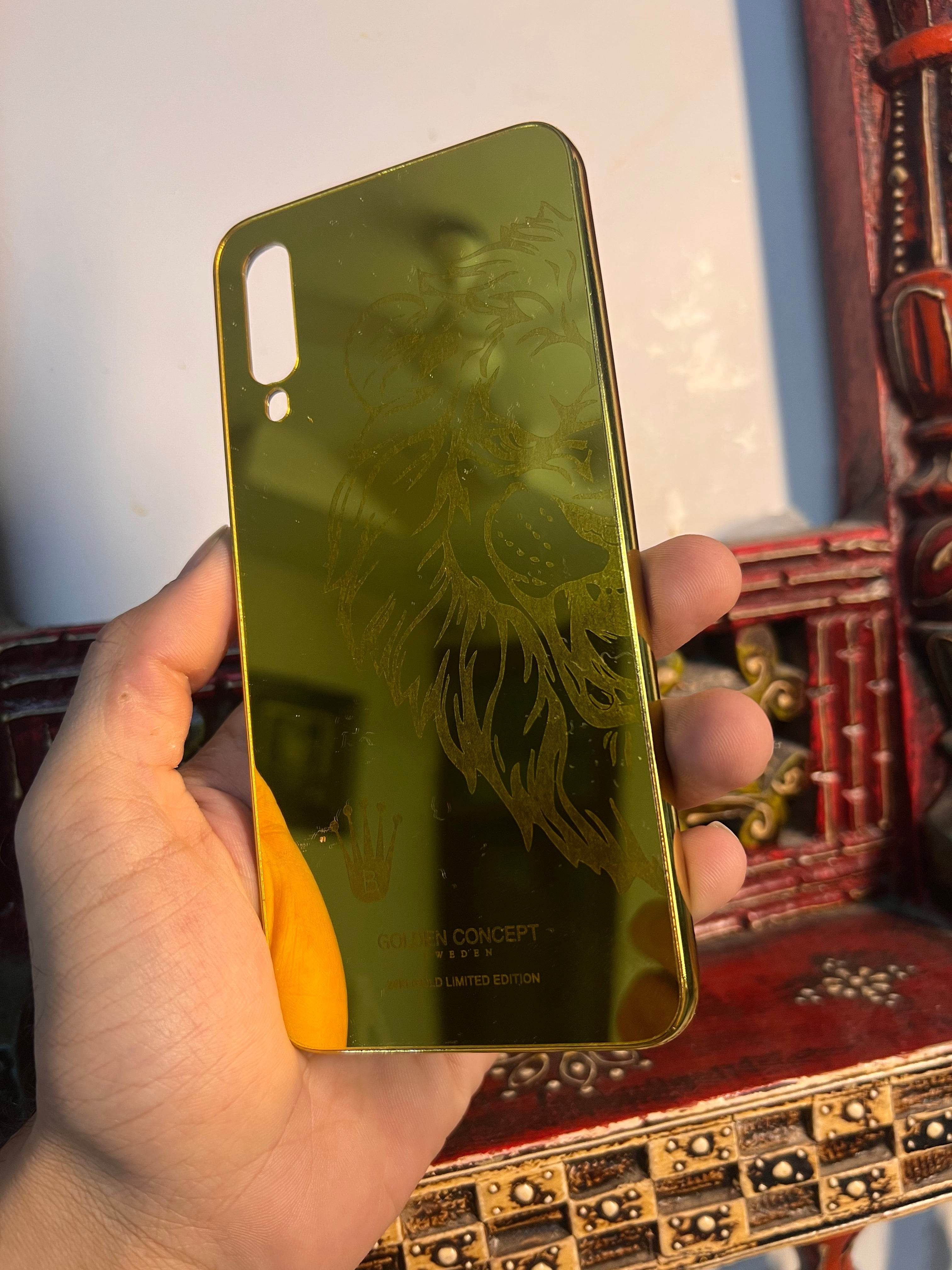 Premium Gold Plated Back Case Cover - Big Lion right - Guleel