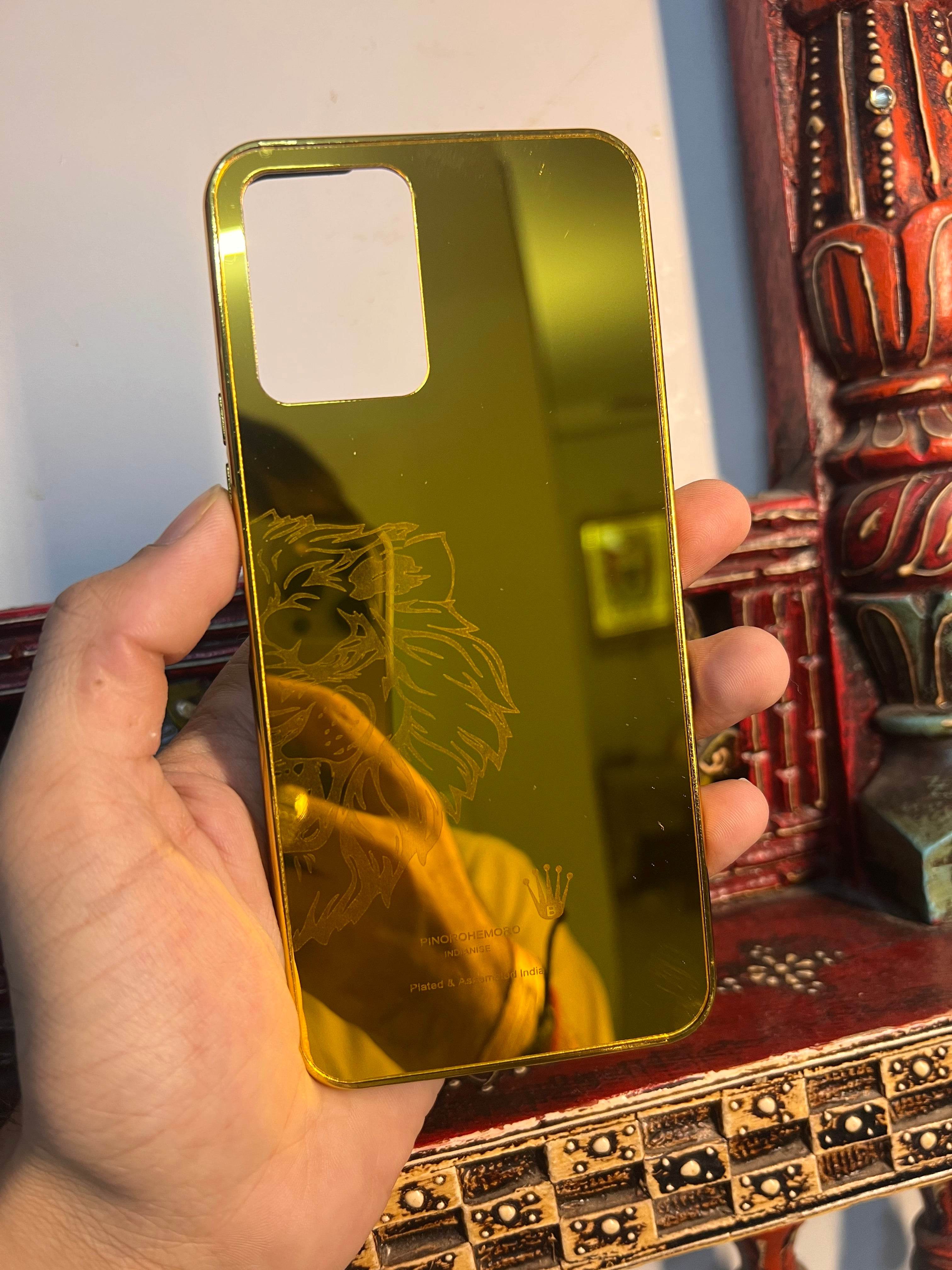 Premium Gold Plated Back Case Cover - Lion Left - Guleel